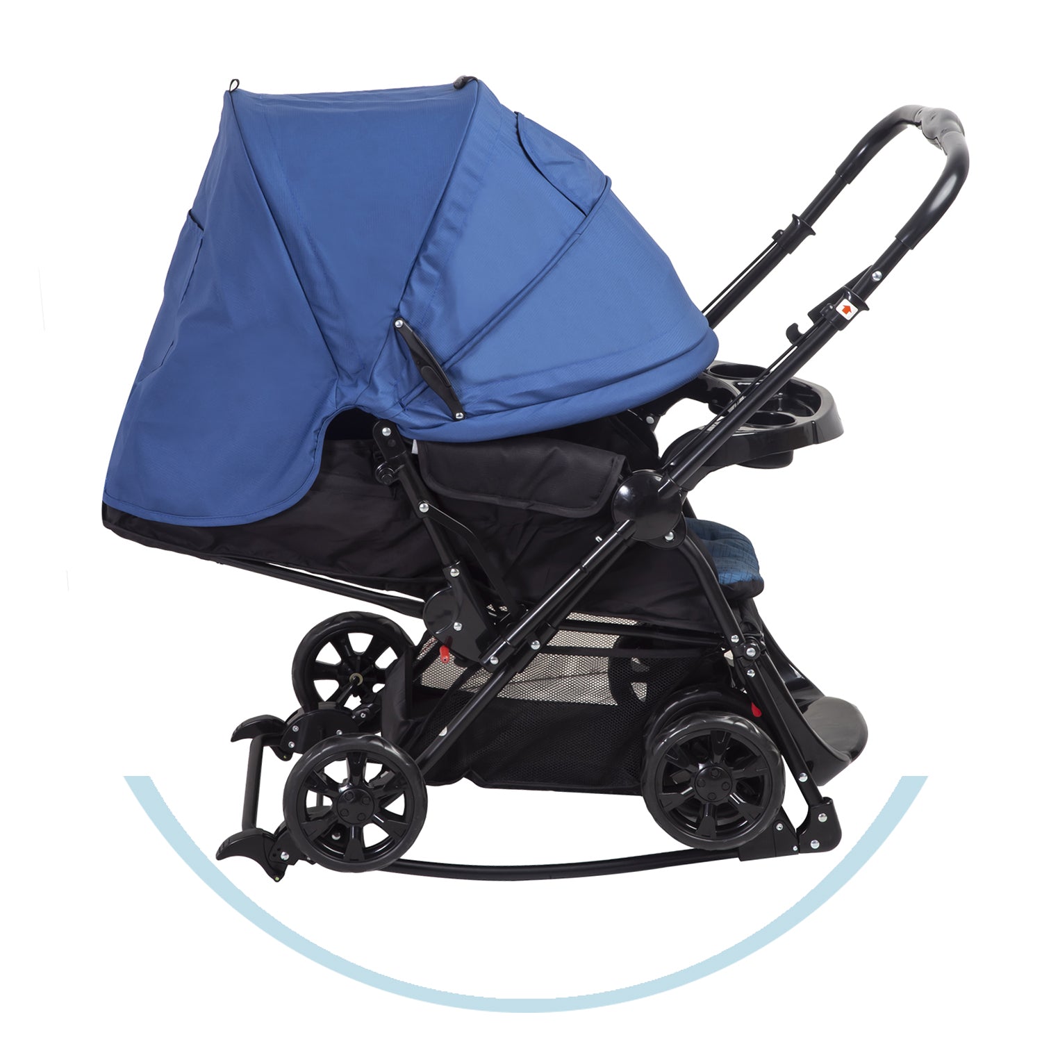Coche Cuna Balancin Sx Azul