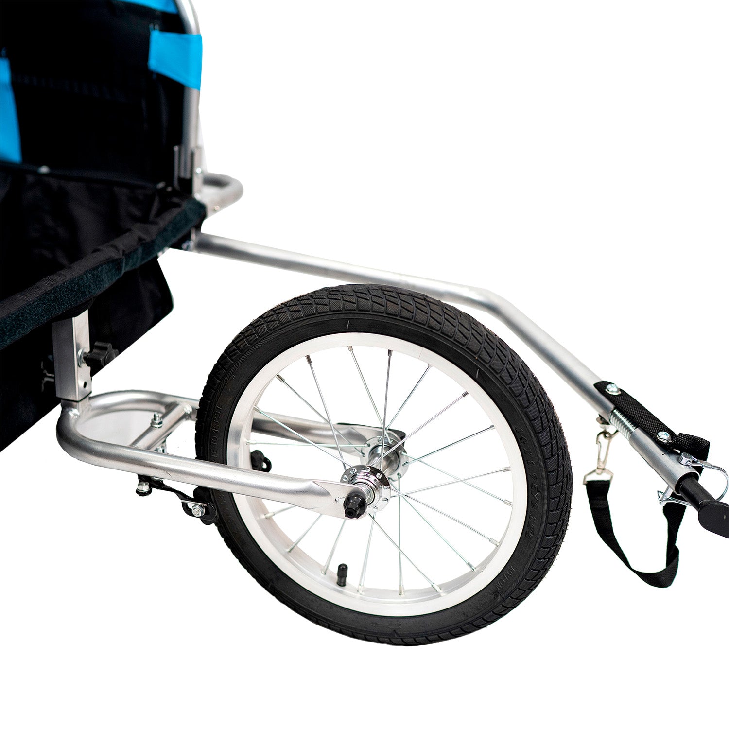 Carro Arrastre Trailer Para Bicicletas 2 Niños Beride Azul