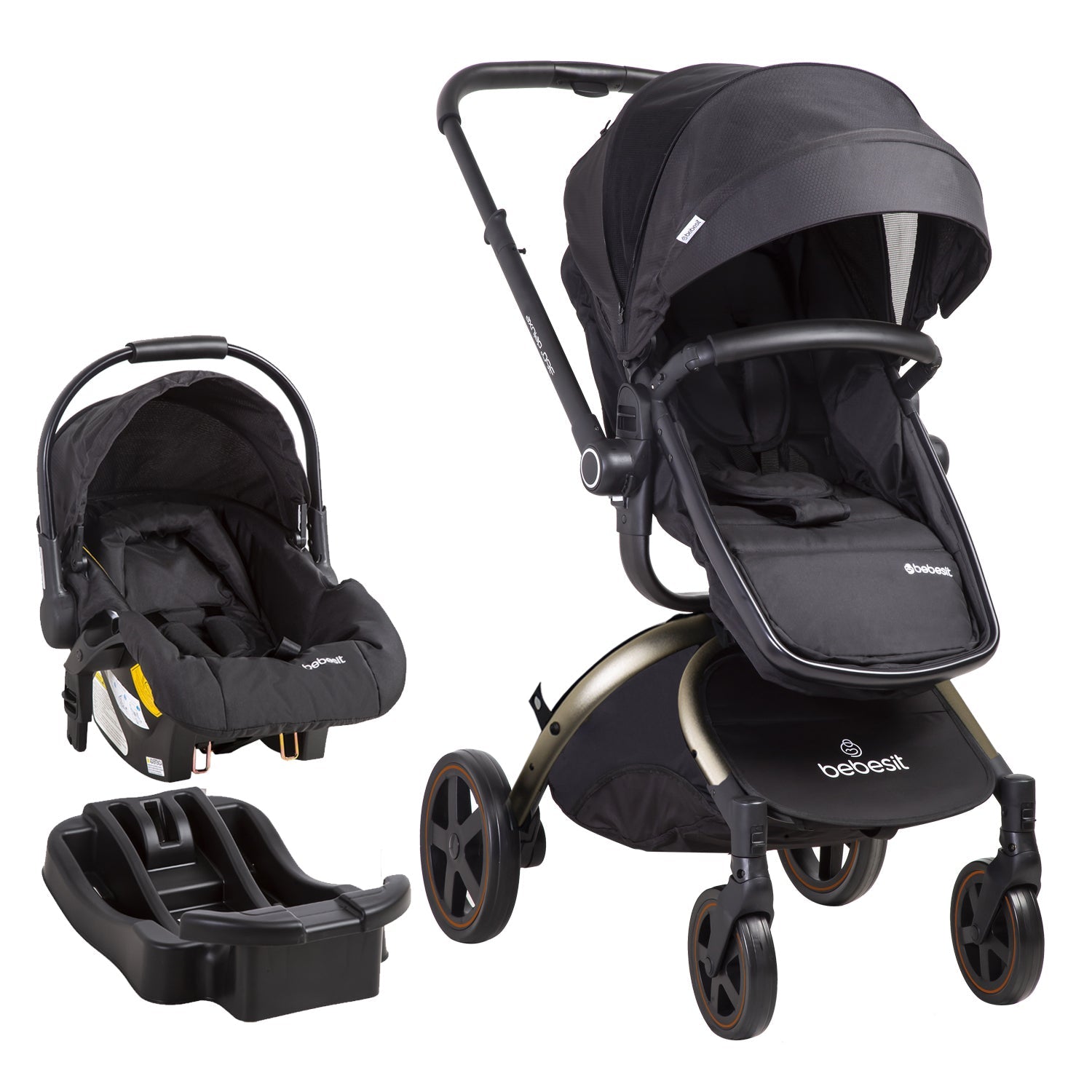 Coche Cuna Travel System Deluxe 360° SX Dorado