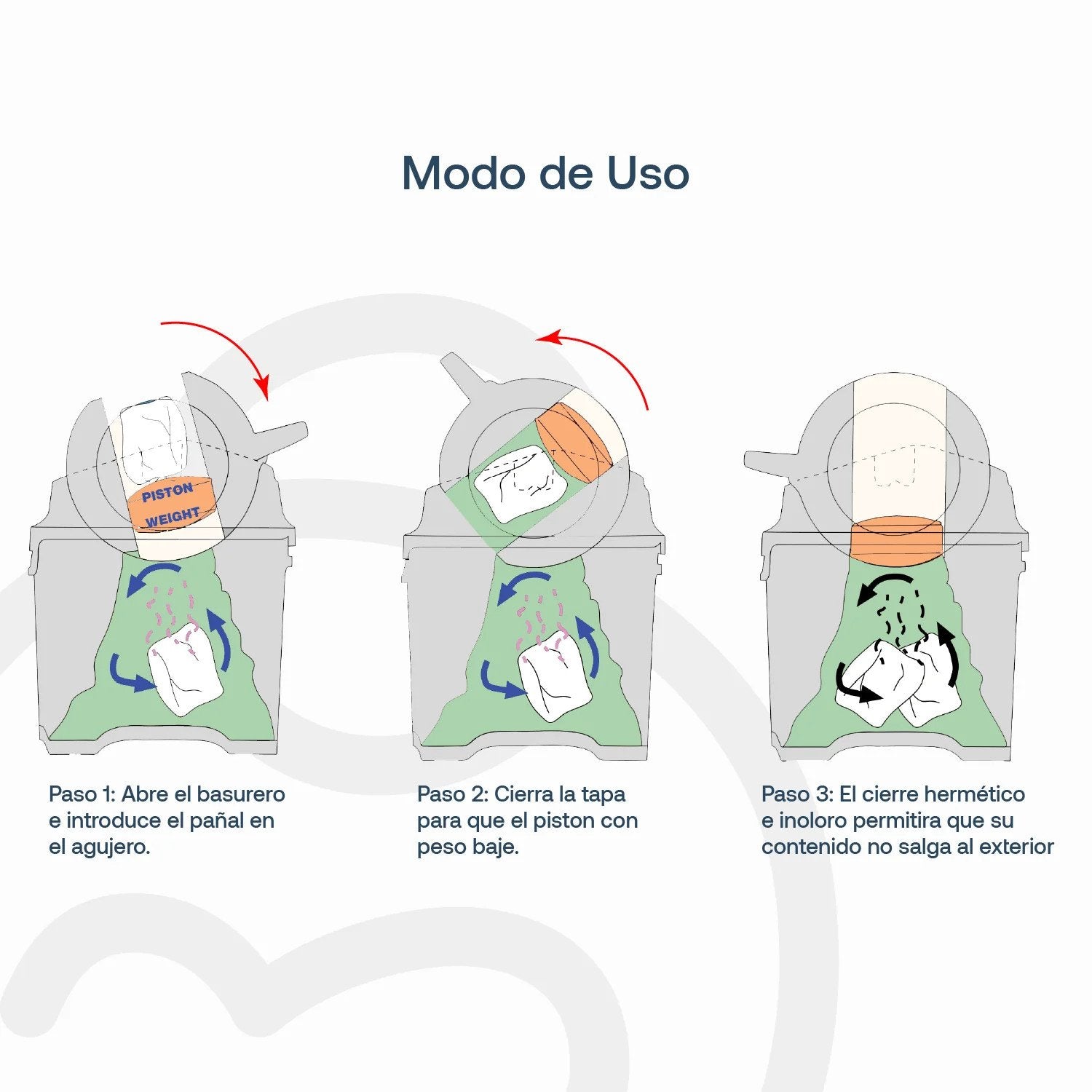Contenedor De Pañales Plateado Bebesit