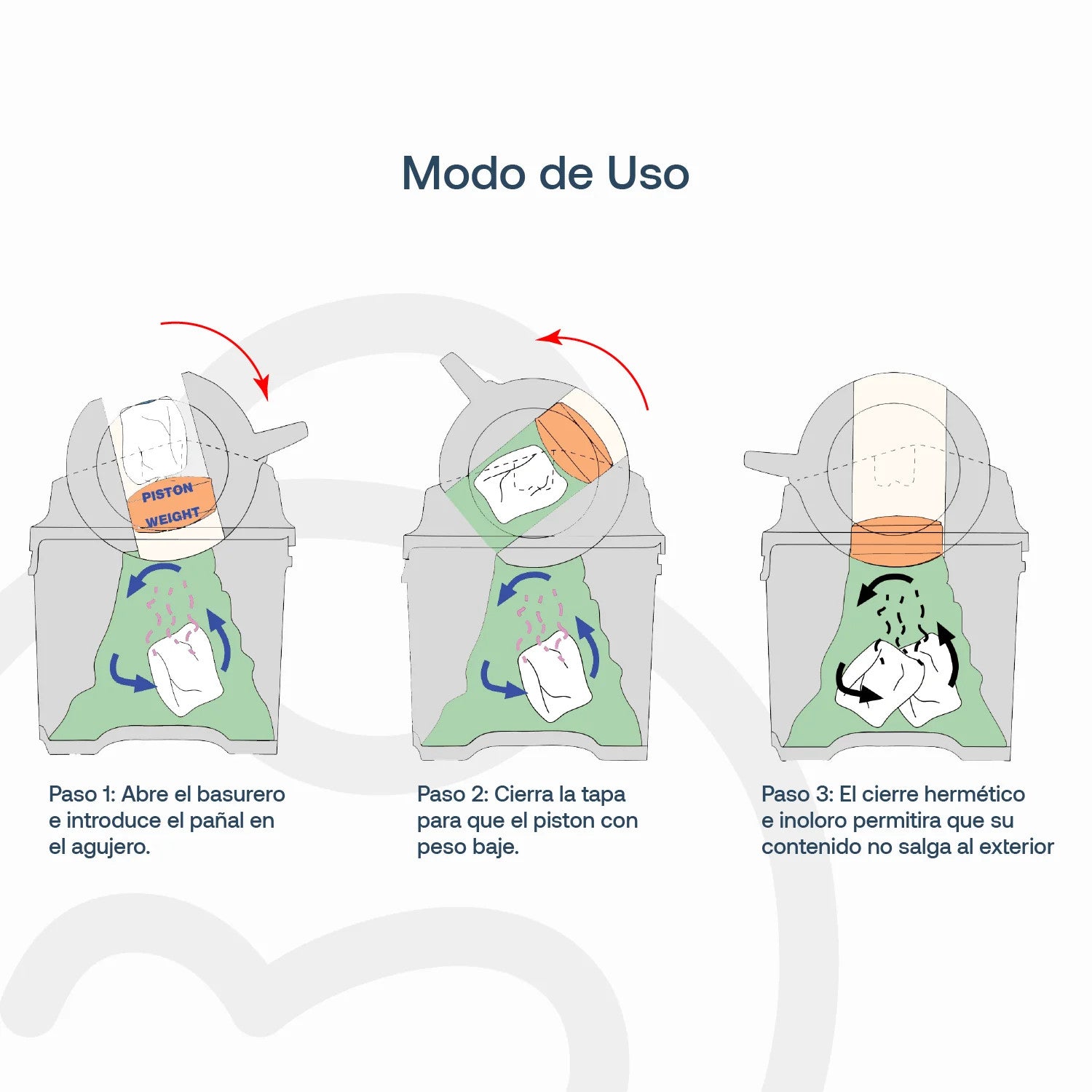 Contenedor De Pañales Beige Bebesit