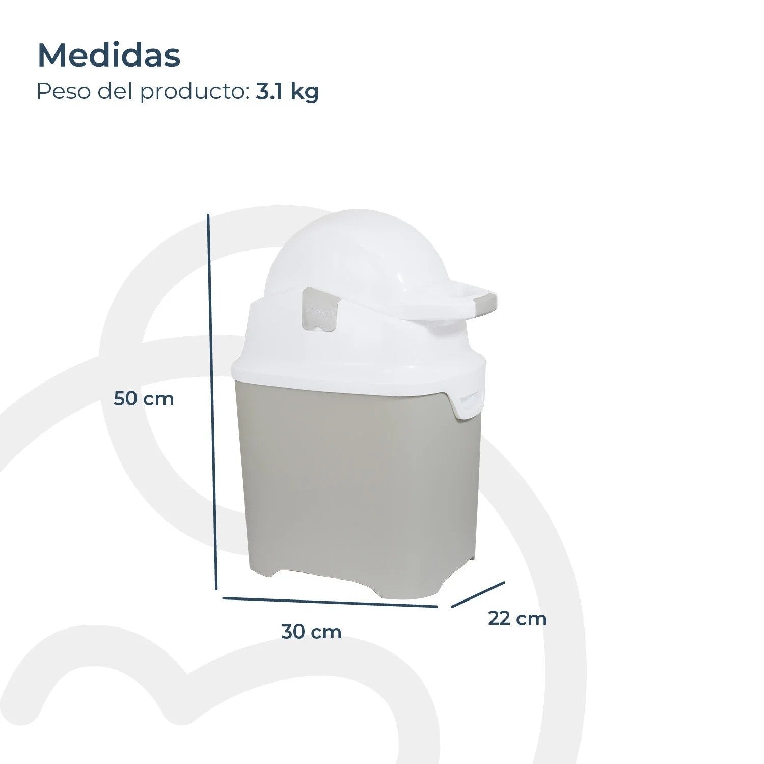 Contenedor De Pañales Beige Bebesit