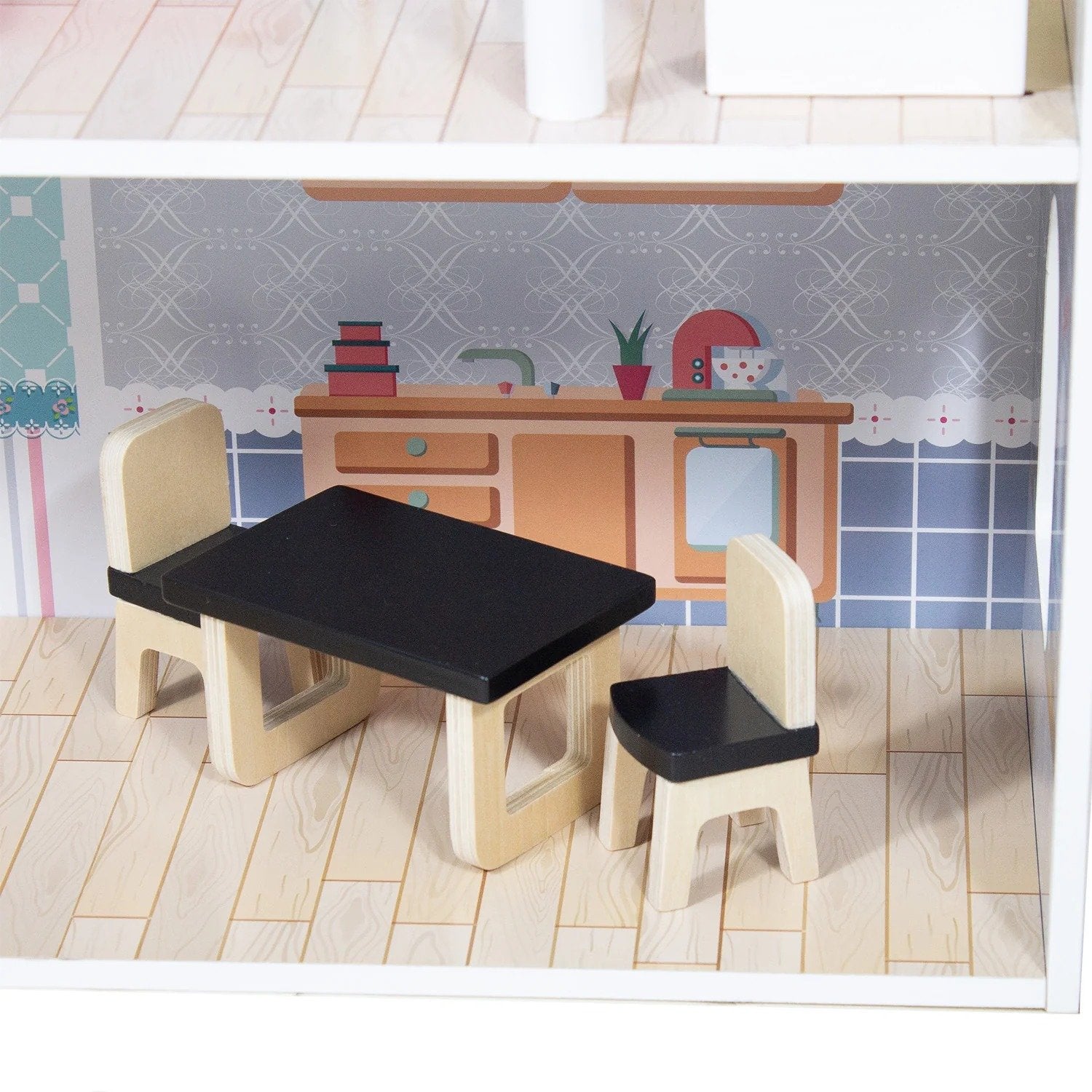 Casa De Muñecas + Muebles Madera Montessori Princesas