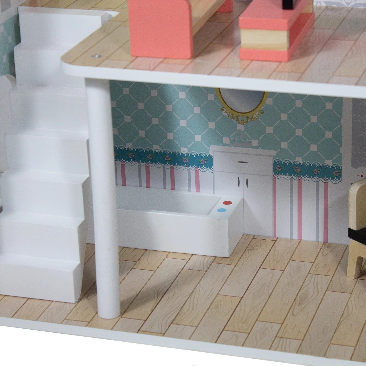 Casa De Muñecas + Muebles Madera Montessori Princesas