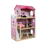Casa De Muñecas + Muebles Madera Montessori Encantada