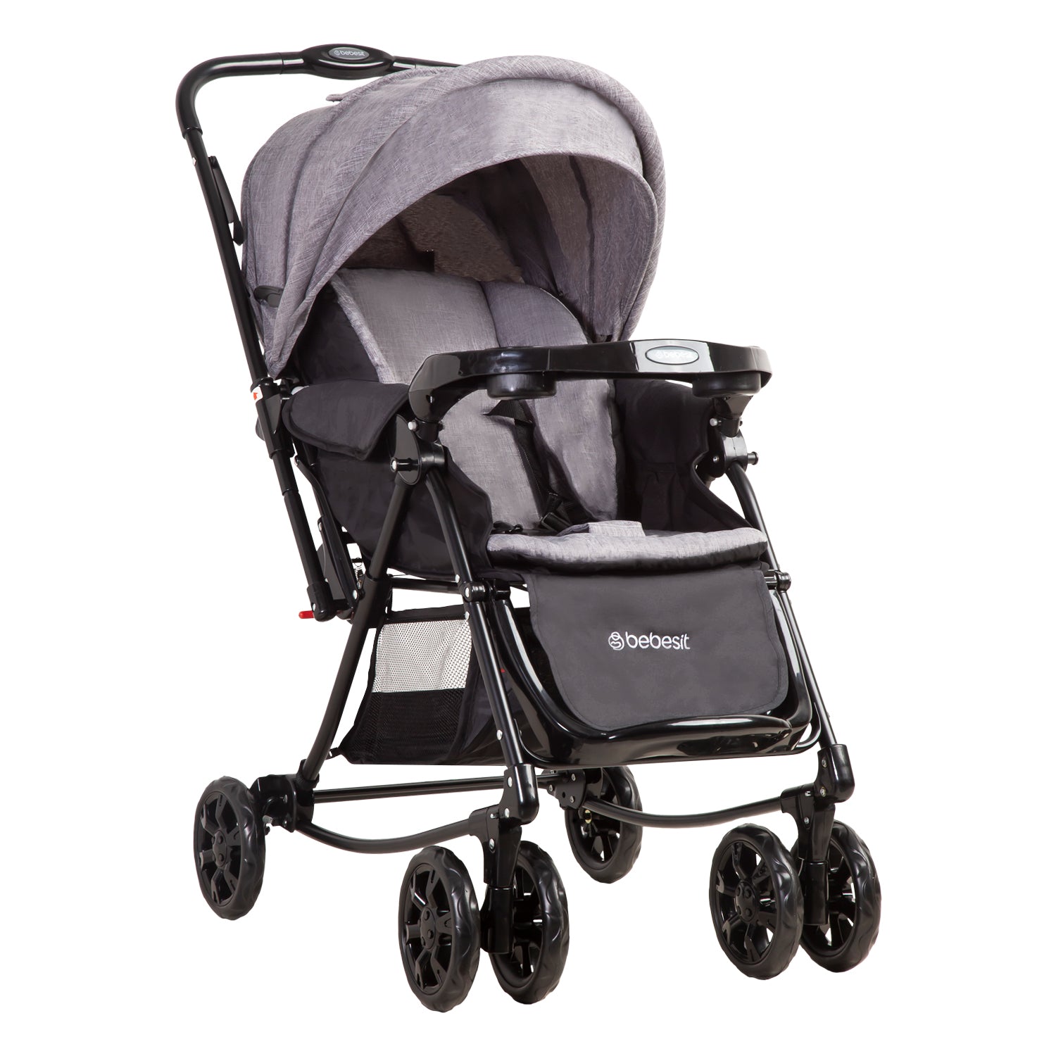 Coche Cuna Balancin Sx Gris Melange