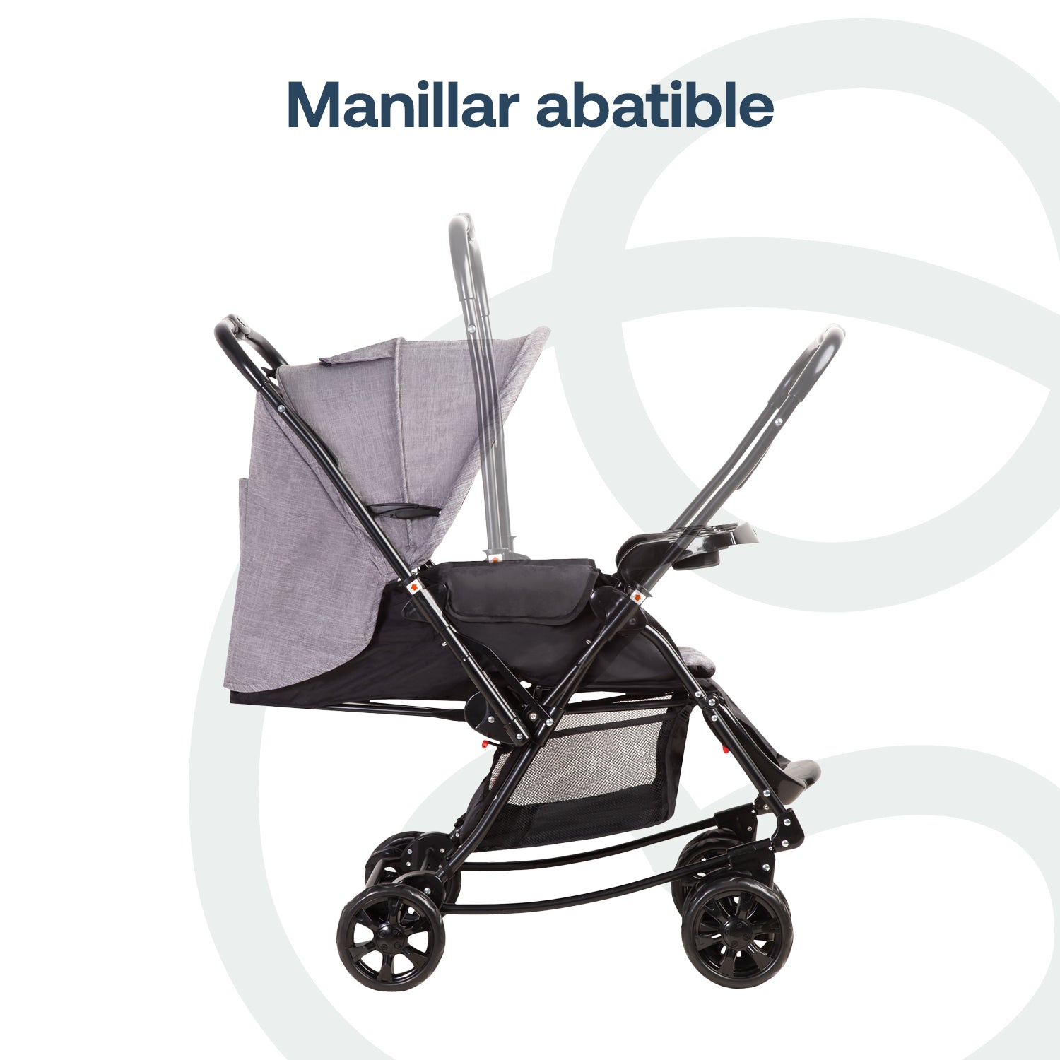 Coche Cuna Balancin Sx Gris Melange