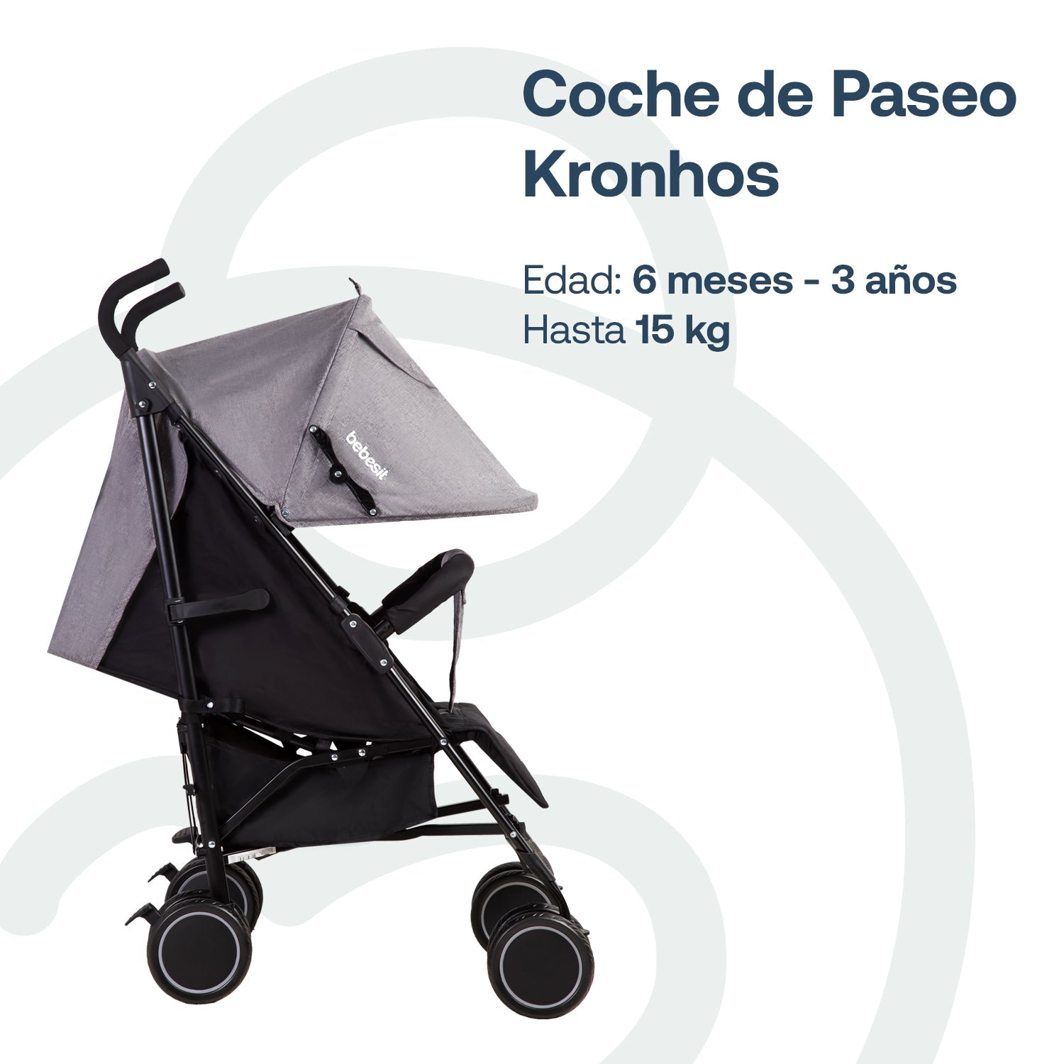 Coche Paragua Kronos Gris Oscuro