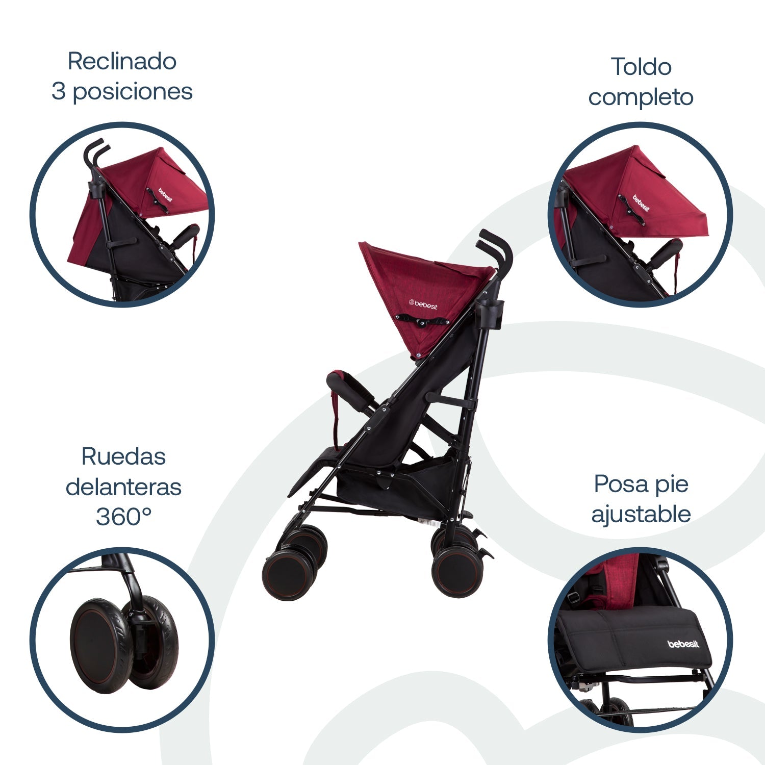 Coche Paragua Khronos Rojo