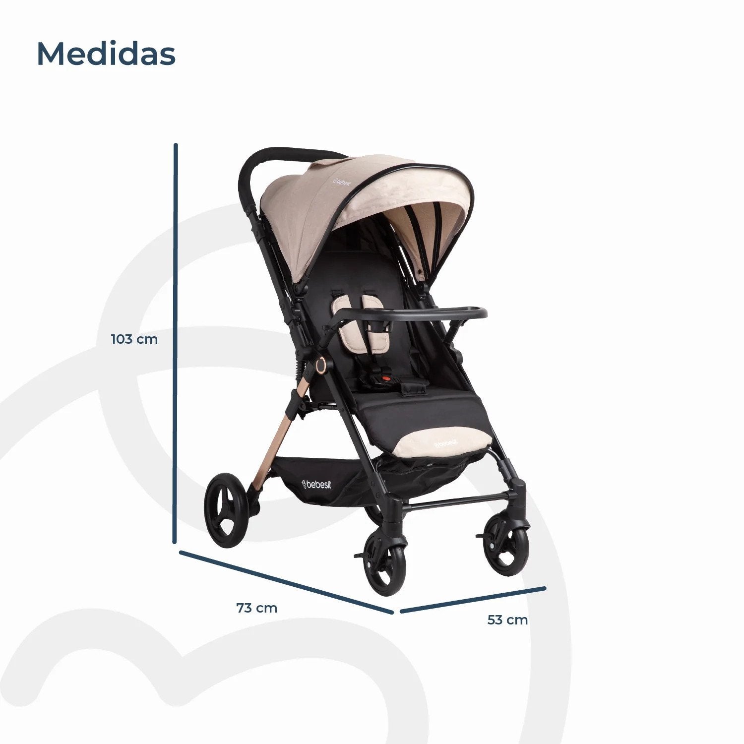 Coche Paseo City Beige