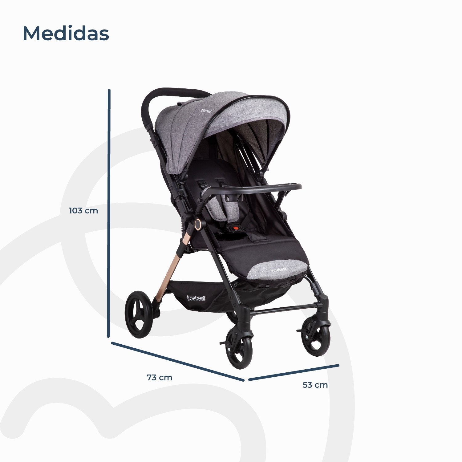 Coche De Paseo City Gris