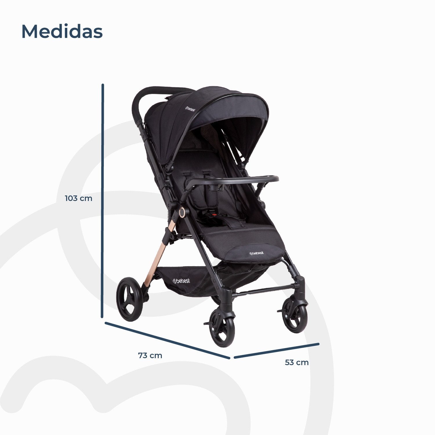 Coche Paseo City Negro