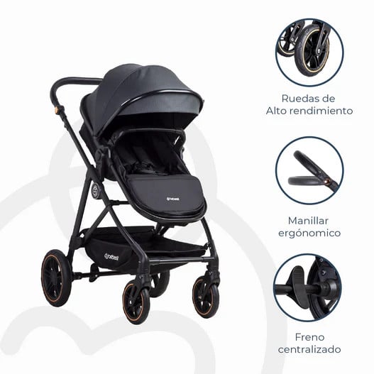 Coche Cuna Paseo Street Gris Bebesit