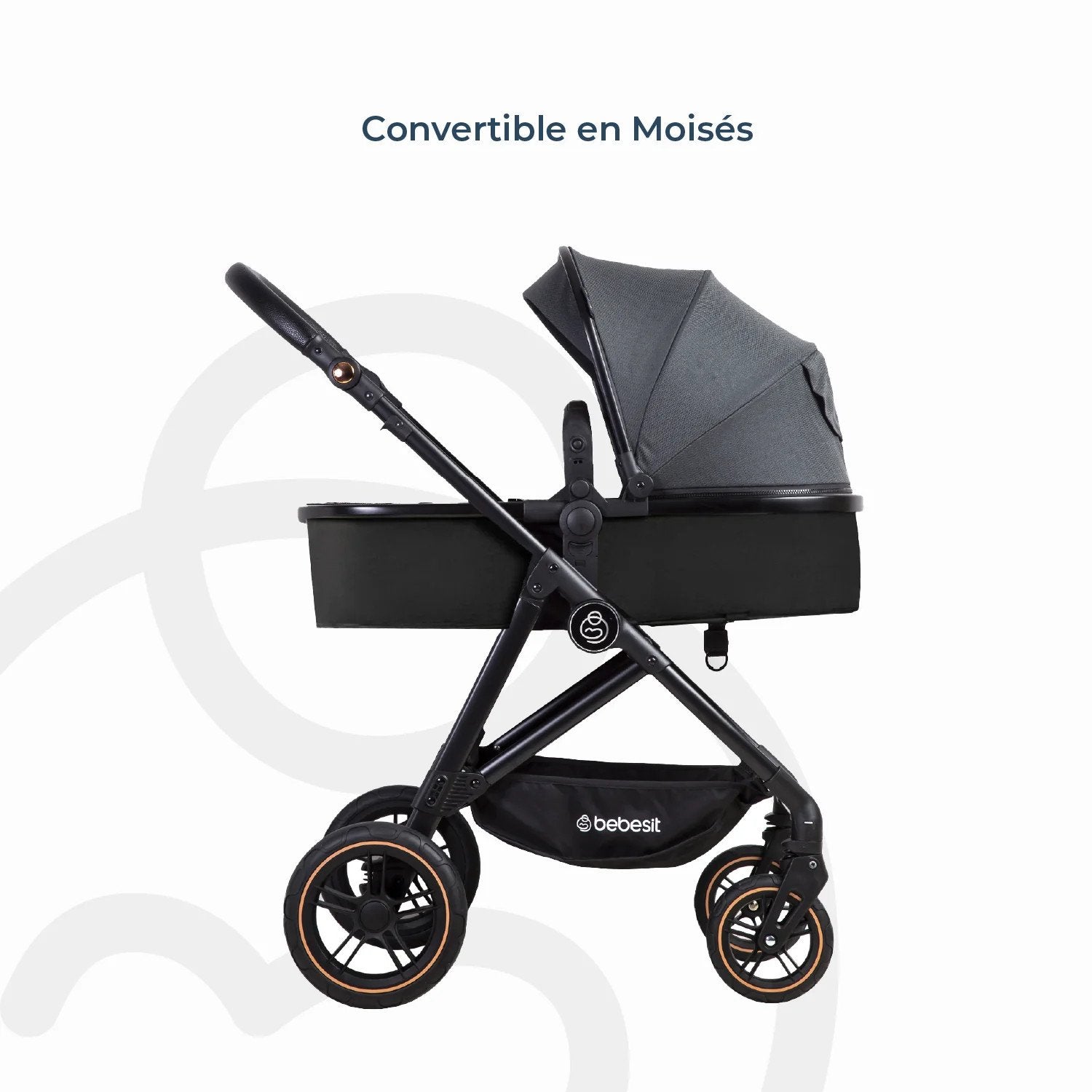 Coche Cuna Paseo Street Gris Bebesit