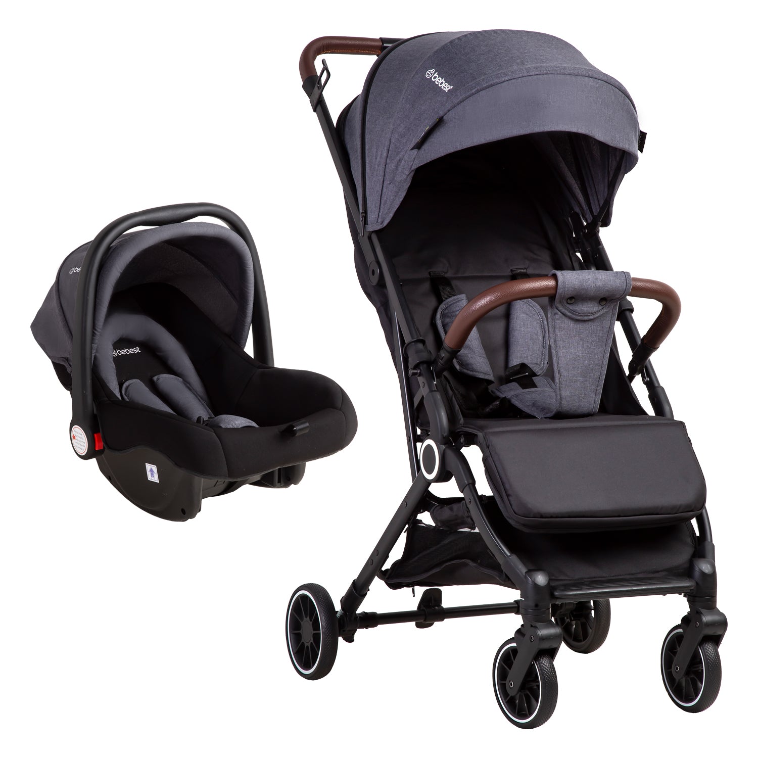Coche Maleta Compacto Travel System Soho Gris