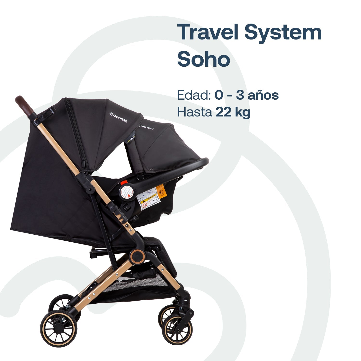 Coche Maleta Compactotravel System Soho Negro