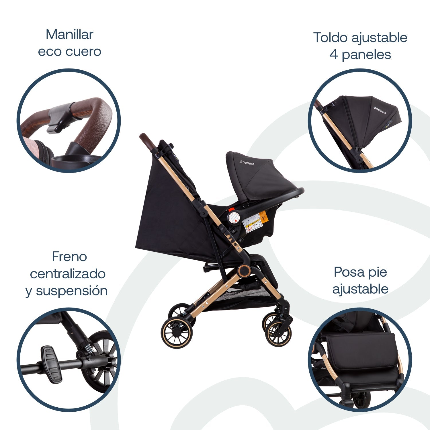 Coche Maleta Compactotravel System Soho Negro