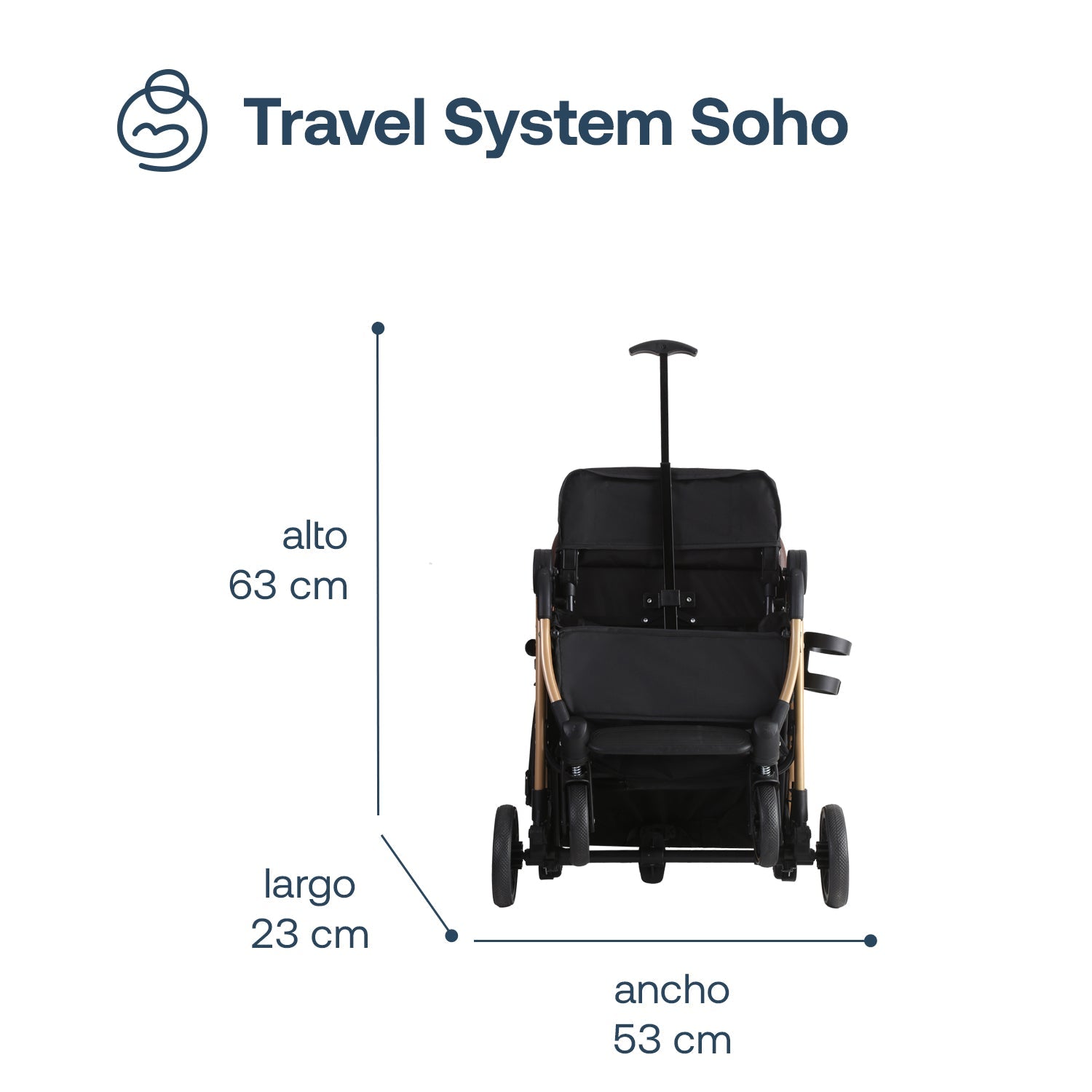 Coche Maleta Compactotravel System Soho Negro