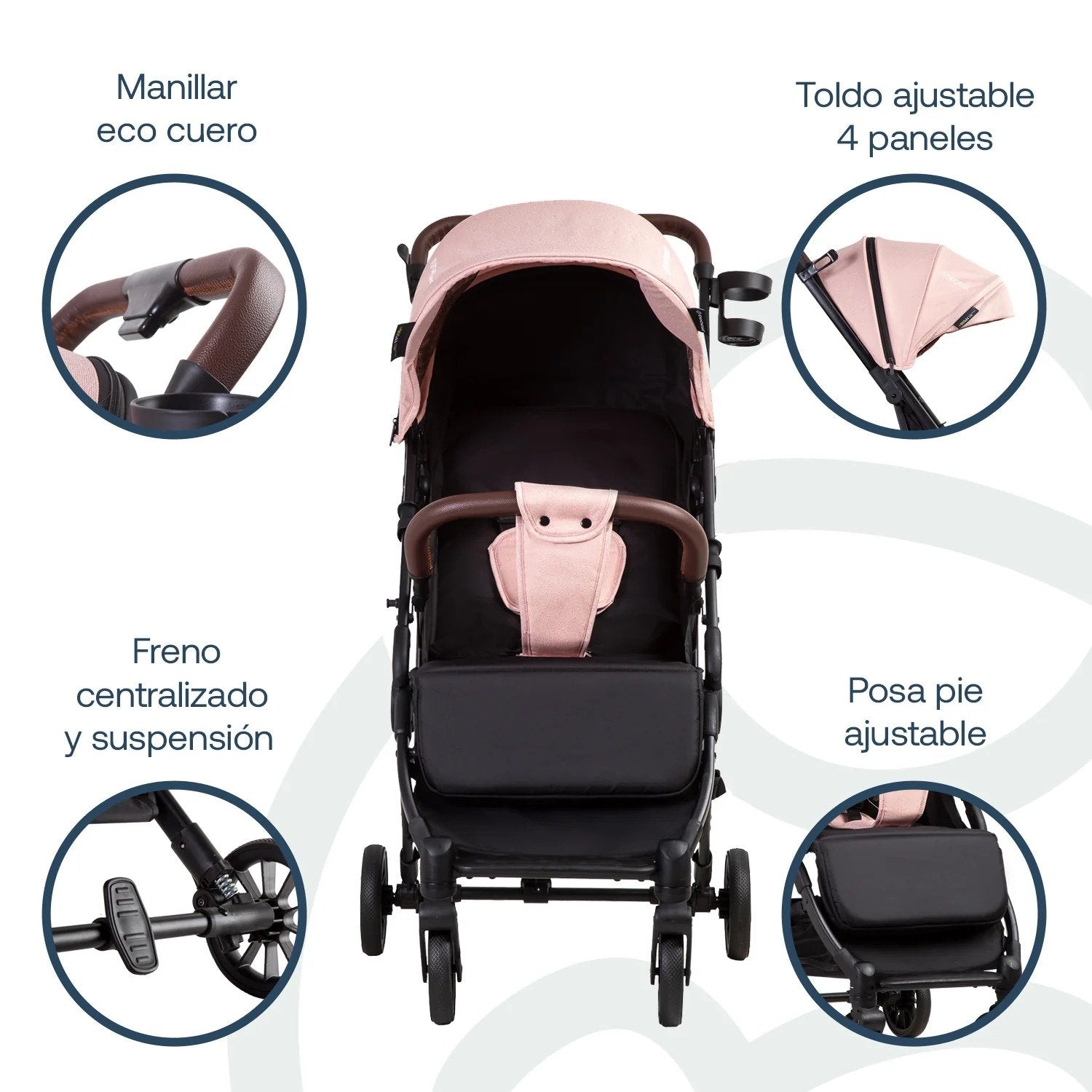 Coche Maleta Ultracompacto Paseo Micro Sx Rosa Bebesit