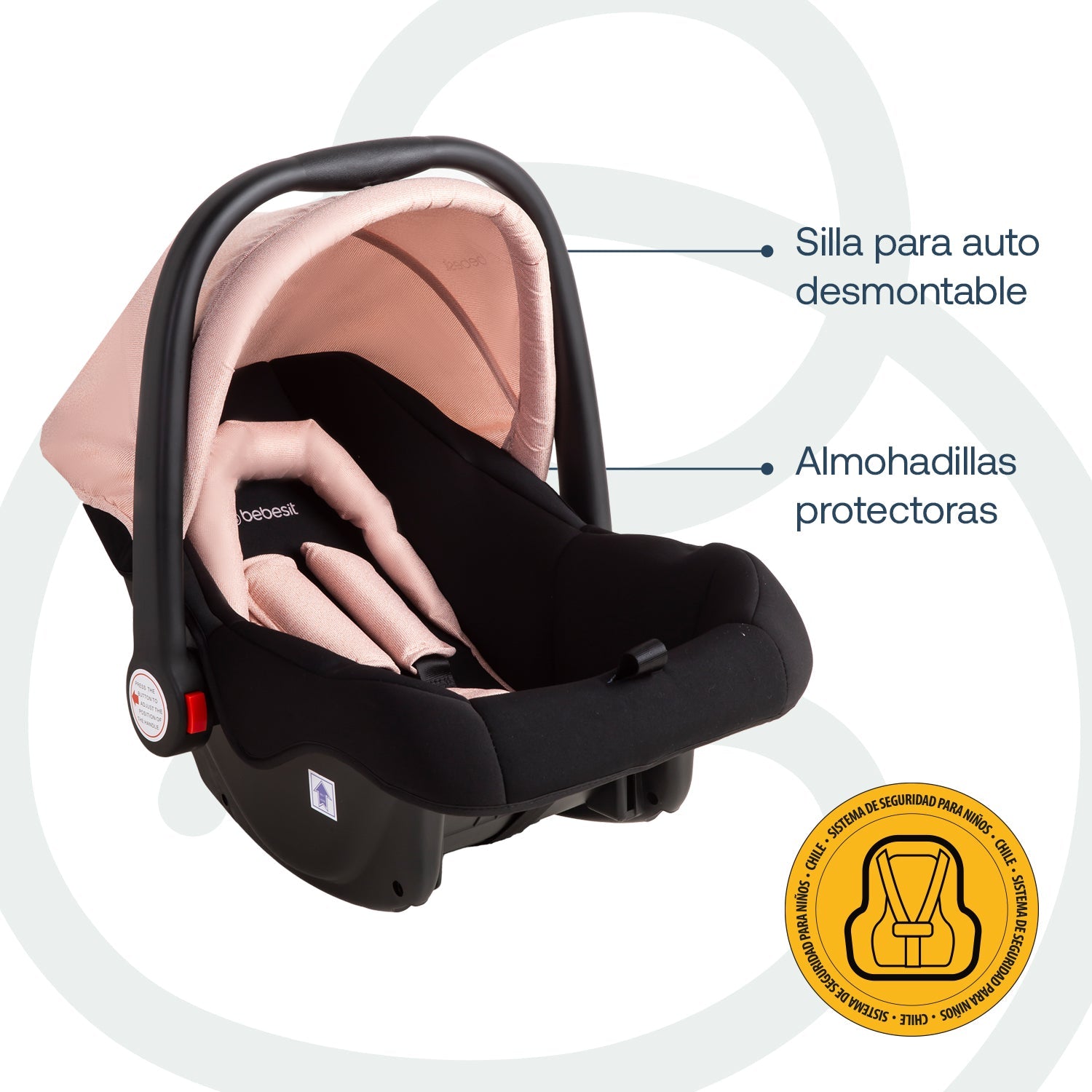 Coche Maleta Compactotravel System Soho Rosa