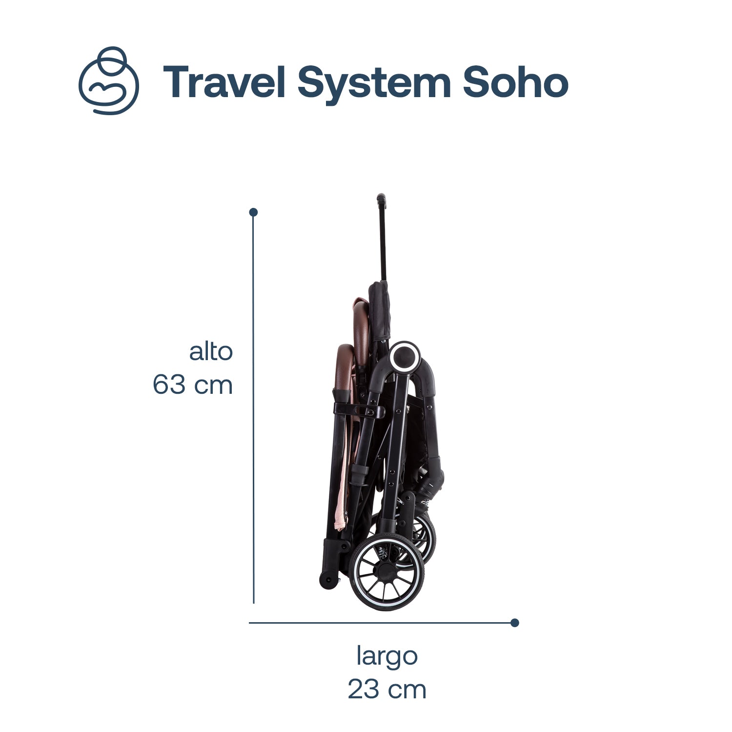 Coche Maleta Compactotravel System Soho Rosa