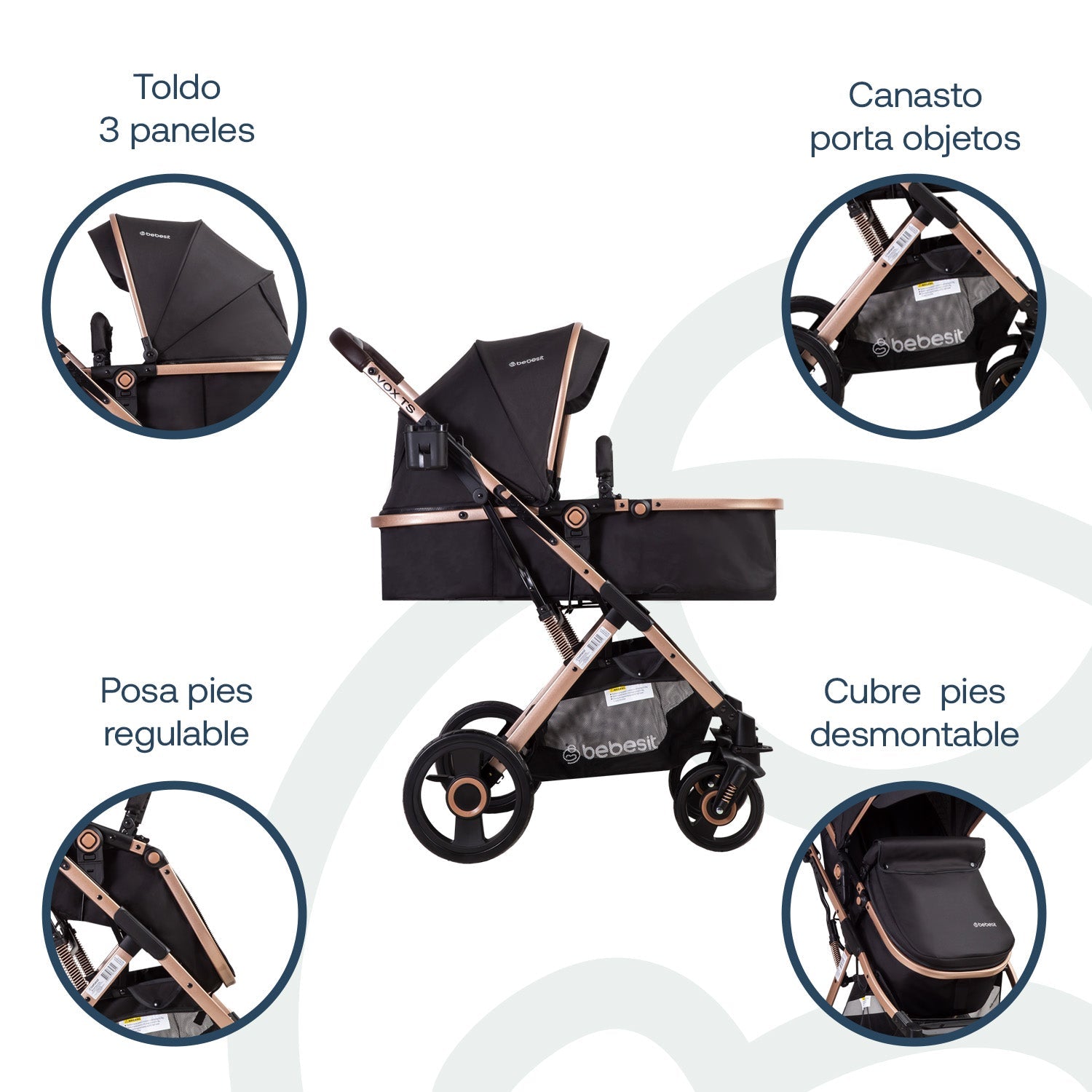Coche Cuna Travel System Vox Gold - Baby Steps