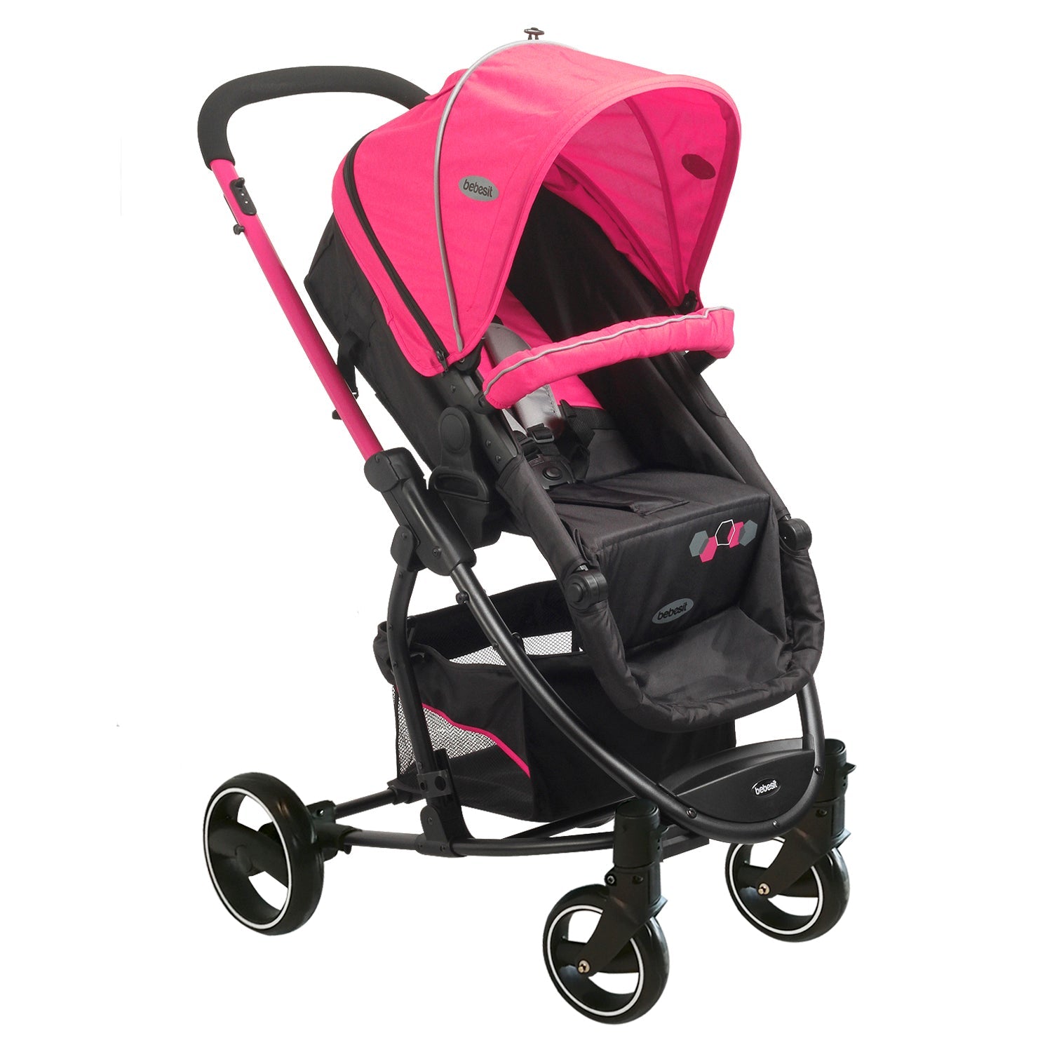 Coche Cuna Travel System Alfa Nuevo Rosado