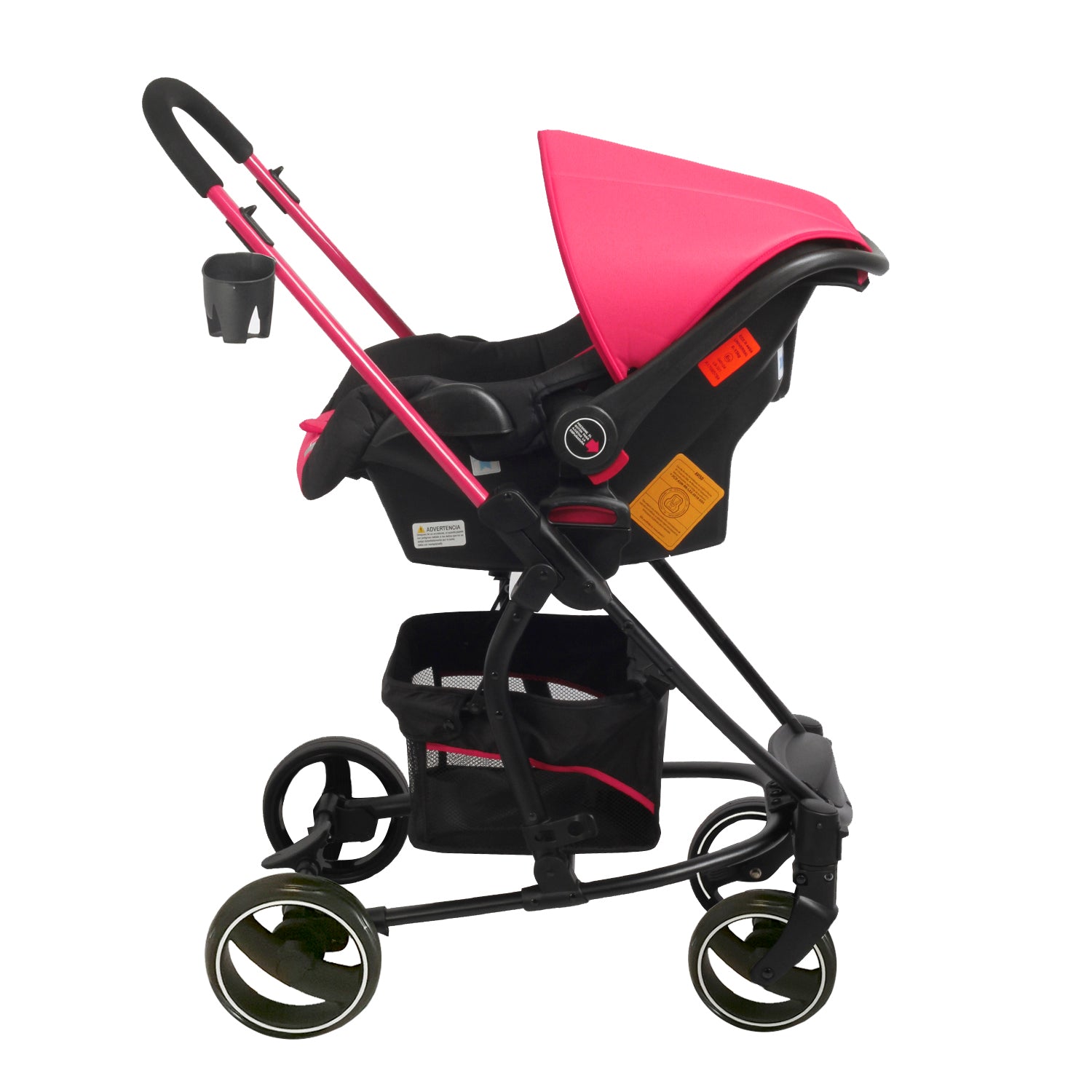Coche Cuna Travel System Alfa Nuevo Rosado