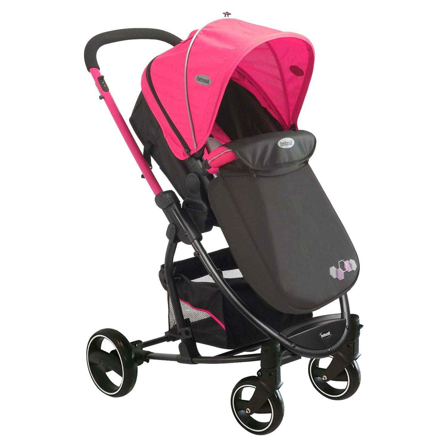 Coche Cuna Travel System Alfa Nuevo Rosado