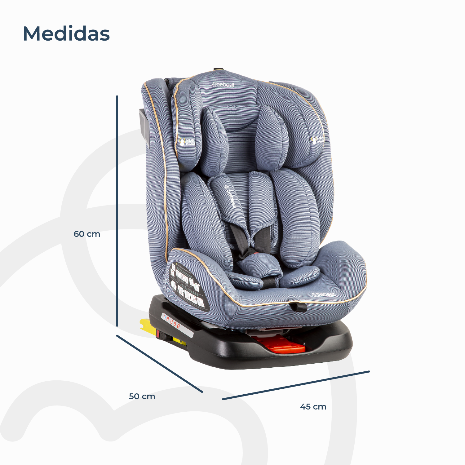 Silla de Auto Convertible Supra 360° Azul Claro