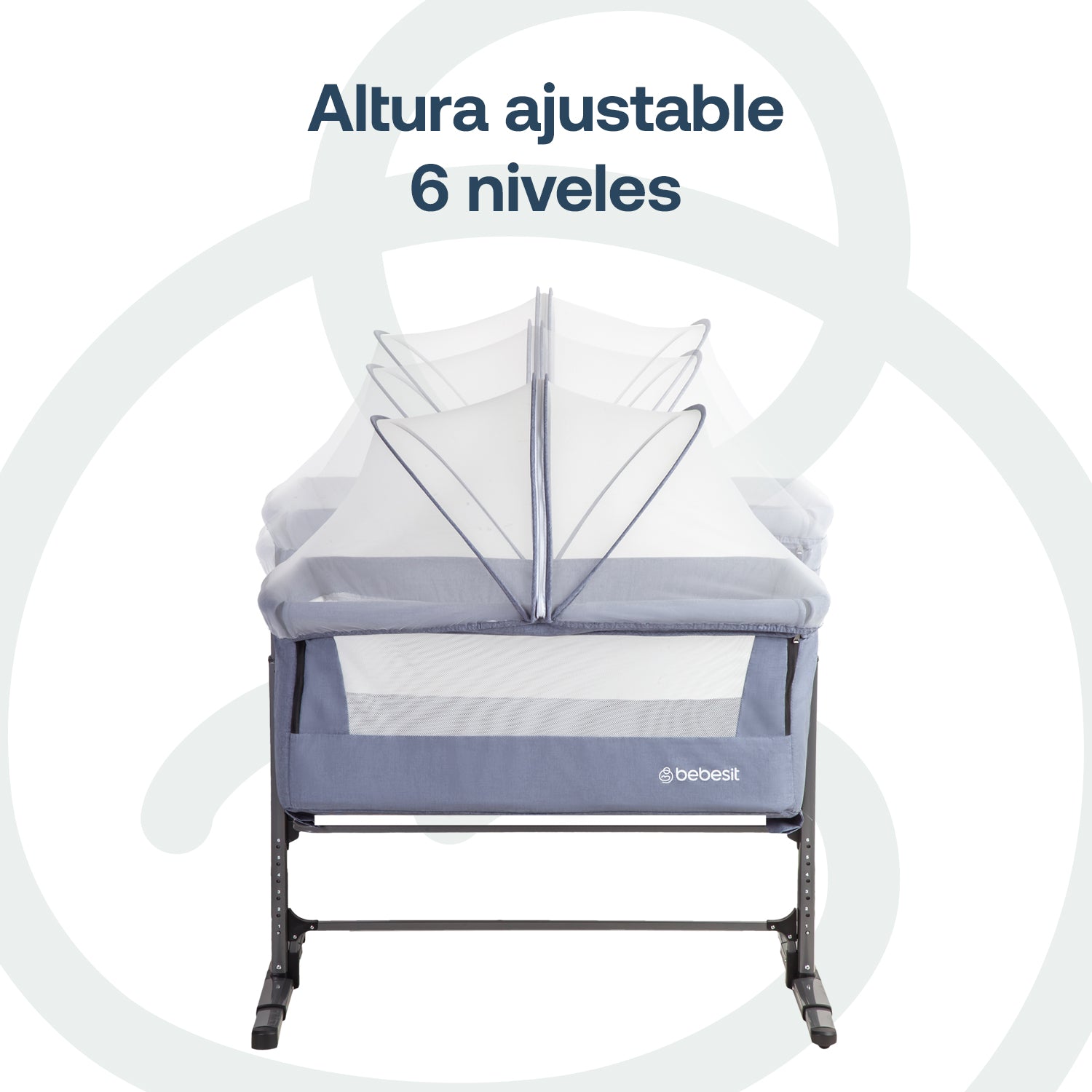 Cuna Colecho Con Mosquitero Myside Lx Azul