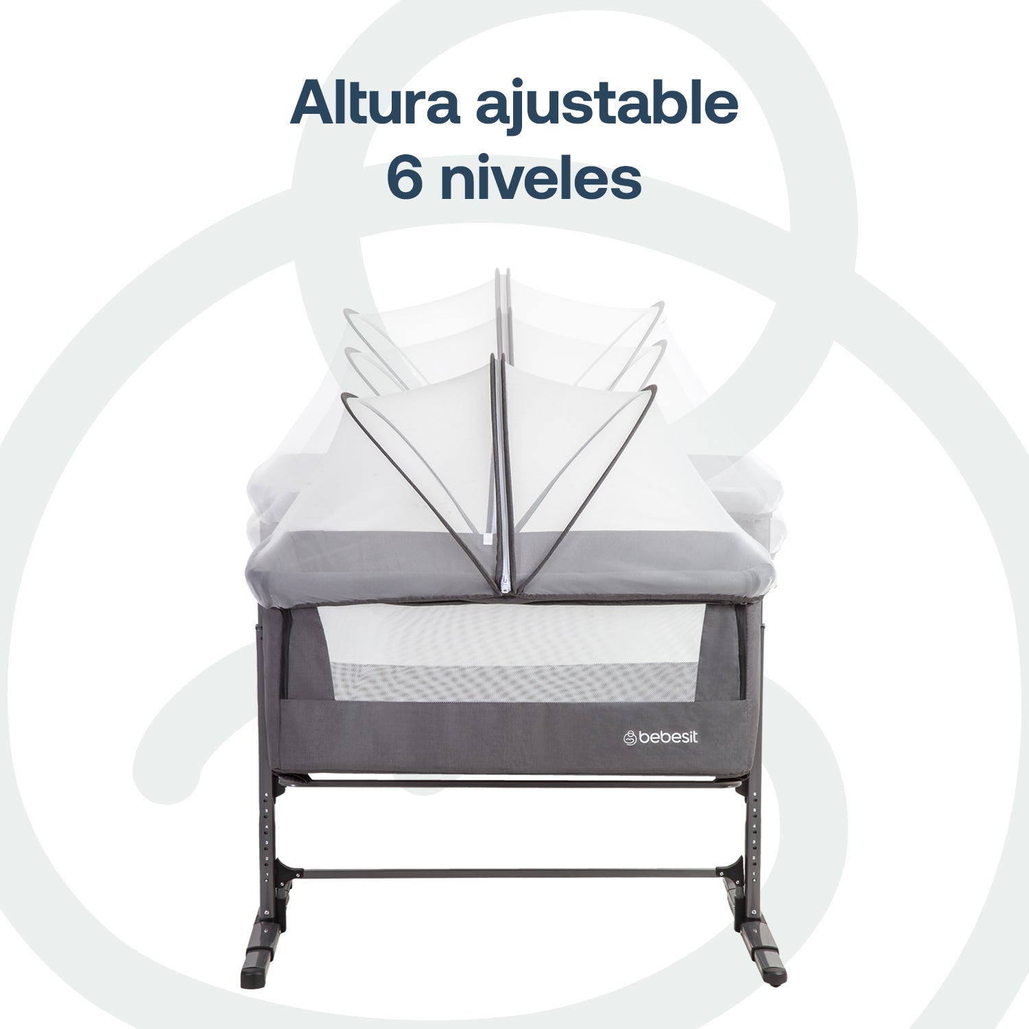 Cuna Colecho Con Mosquitero Myside Lx Gris
