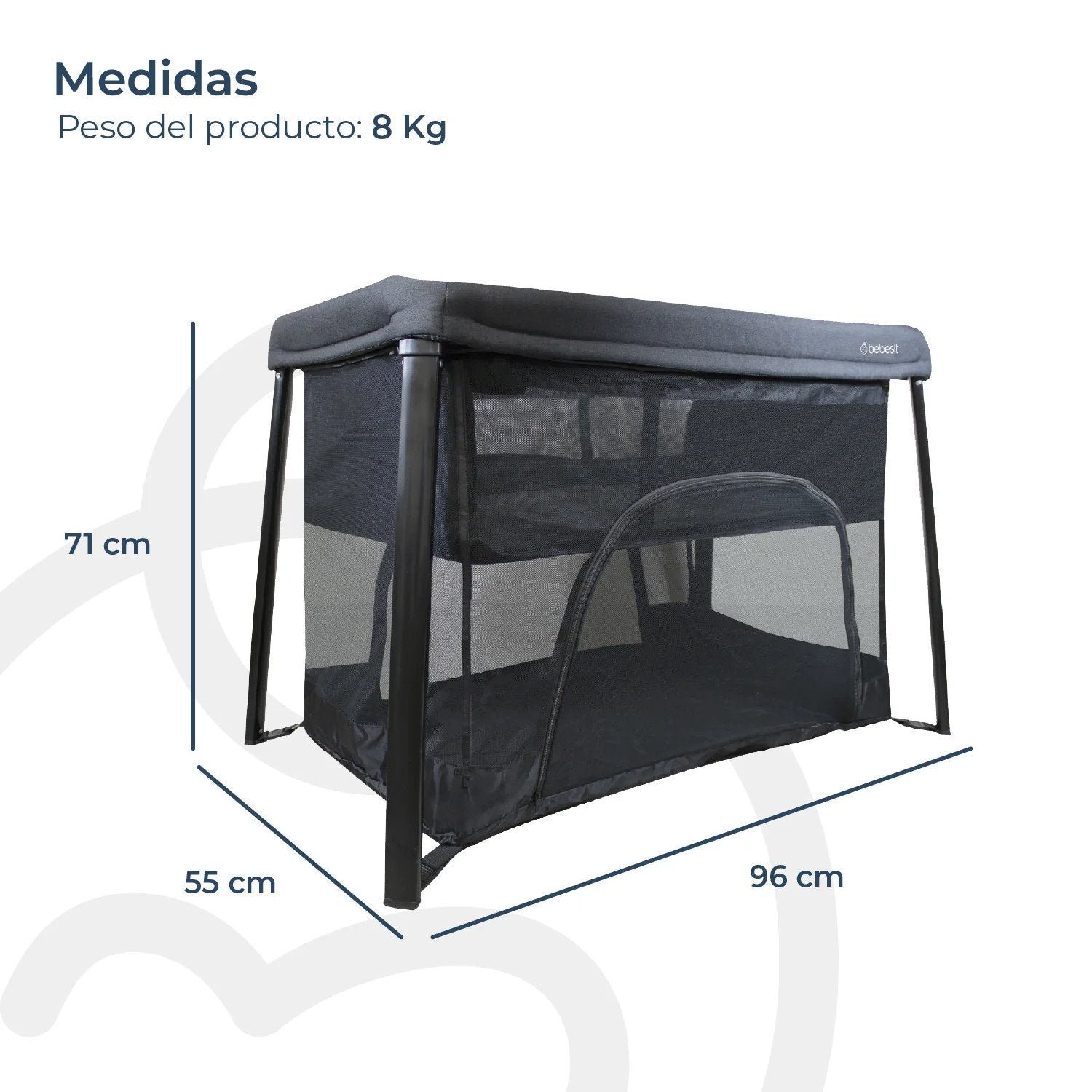 Cuna Corral 3 En 1 Eclipse Safe & Sleep Negro Bebesit