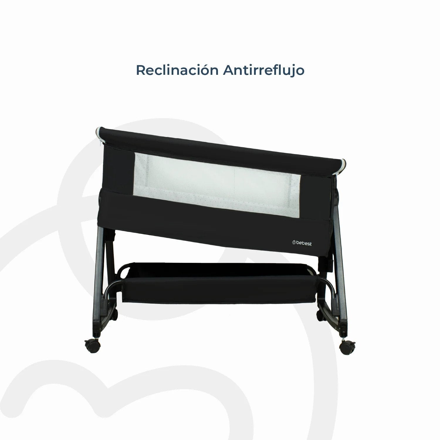 Cuna Colecho Balancin Cloud Colchón Mosquitero Canasto Negro