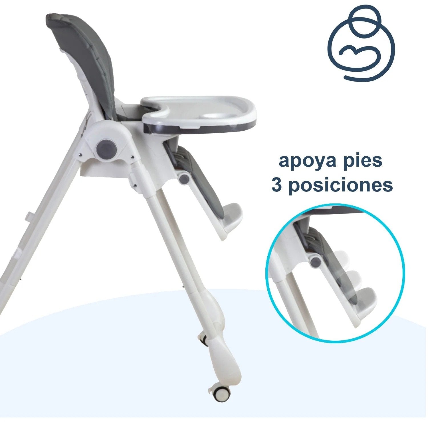 Silla De Comer Easyfeed Gris