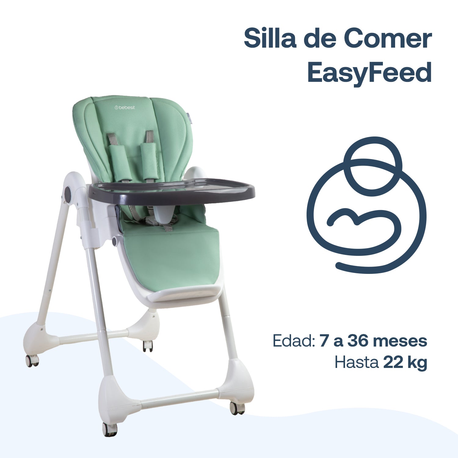 Silla De Comer Easyfeed Verde