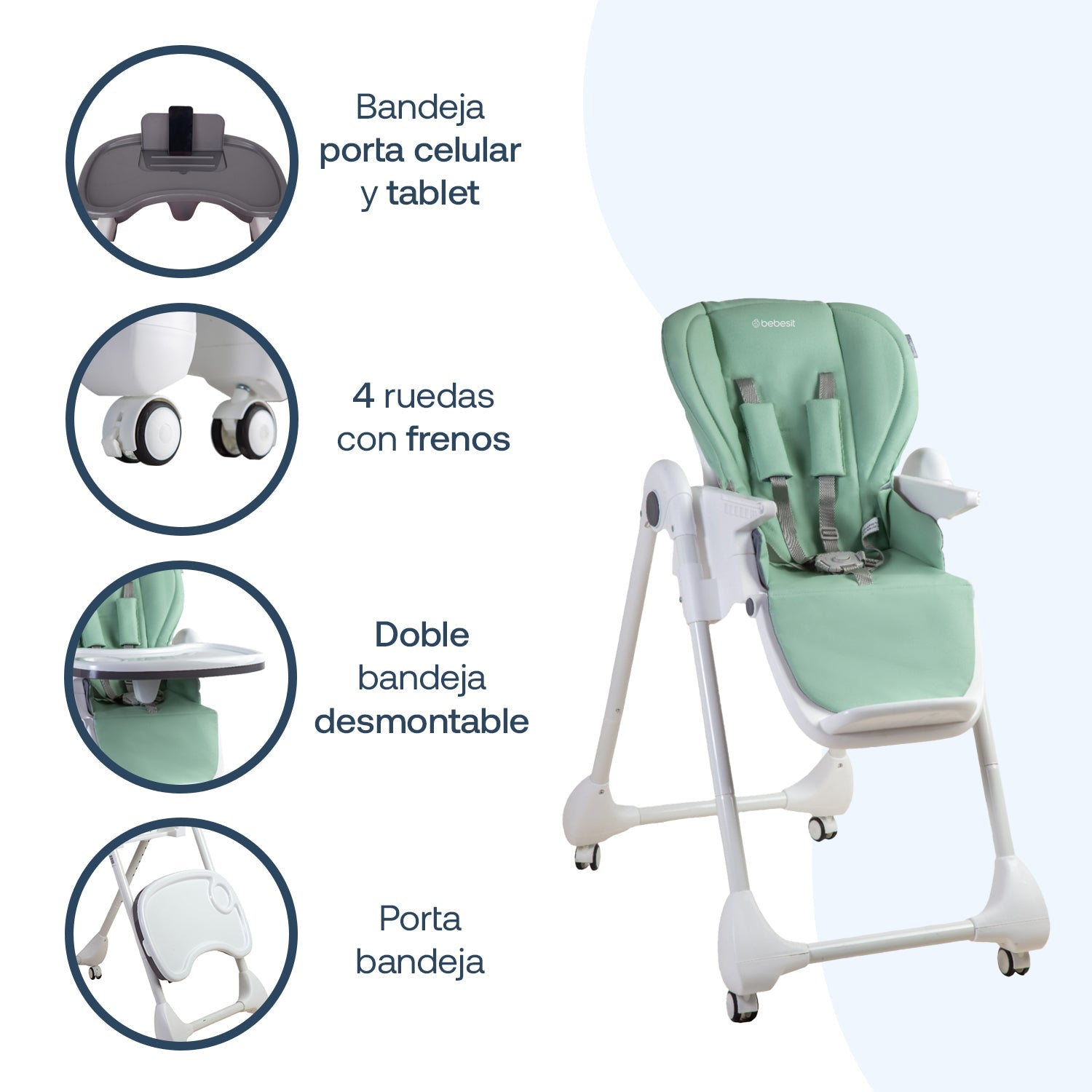Silla De Comer Easyfeed Verde