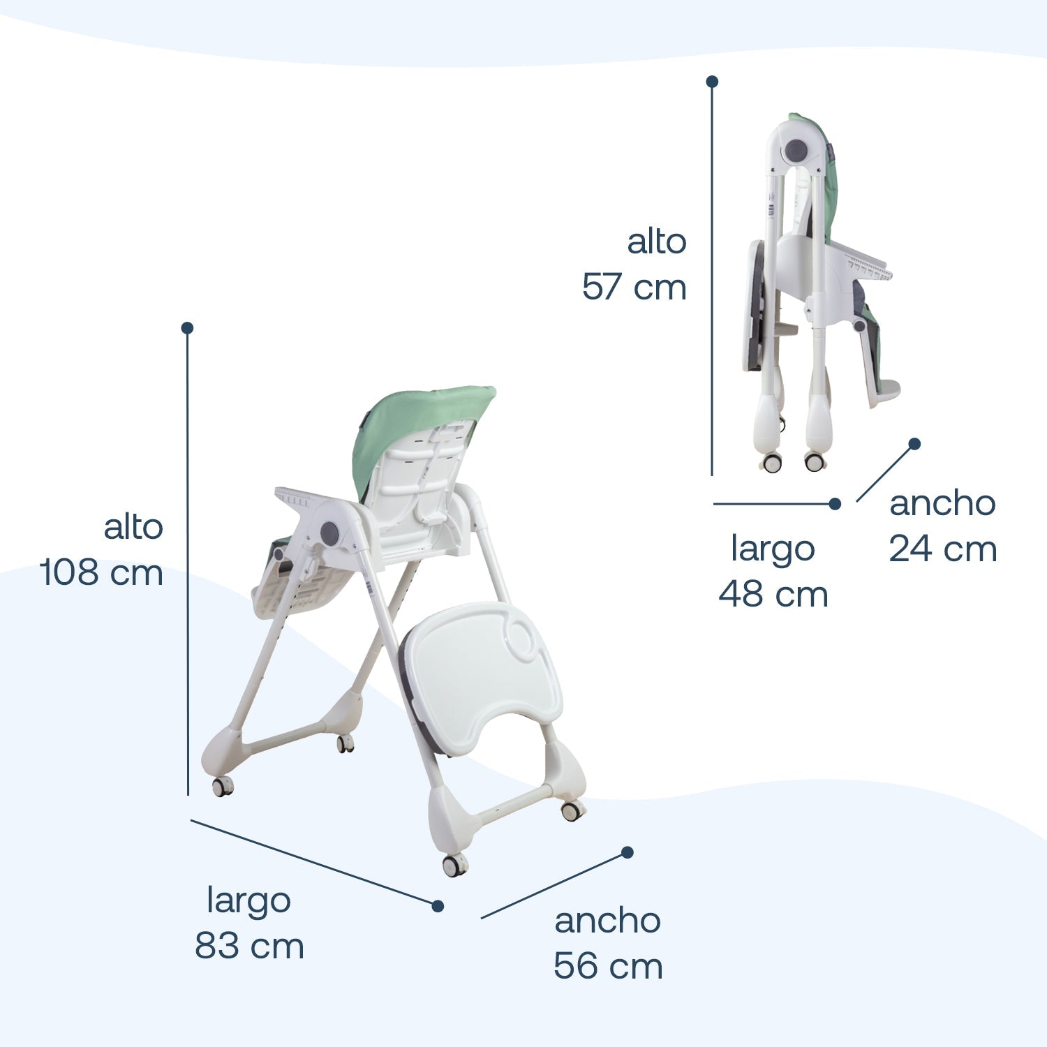 Silla De Comer Easyfeed Verde