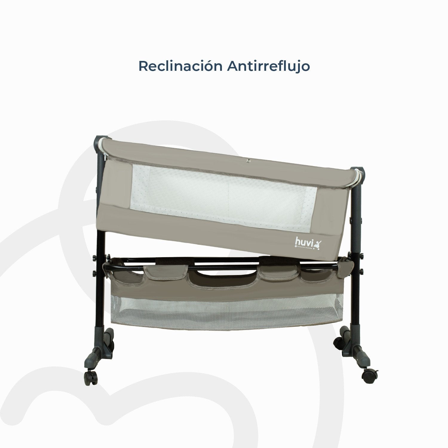 Cuna Colecho Cozy Con Colchón Mosquitero Y Canasto Beige Huvi