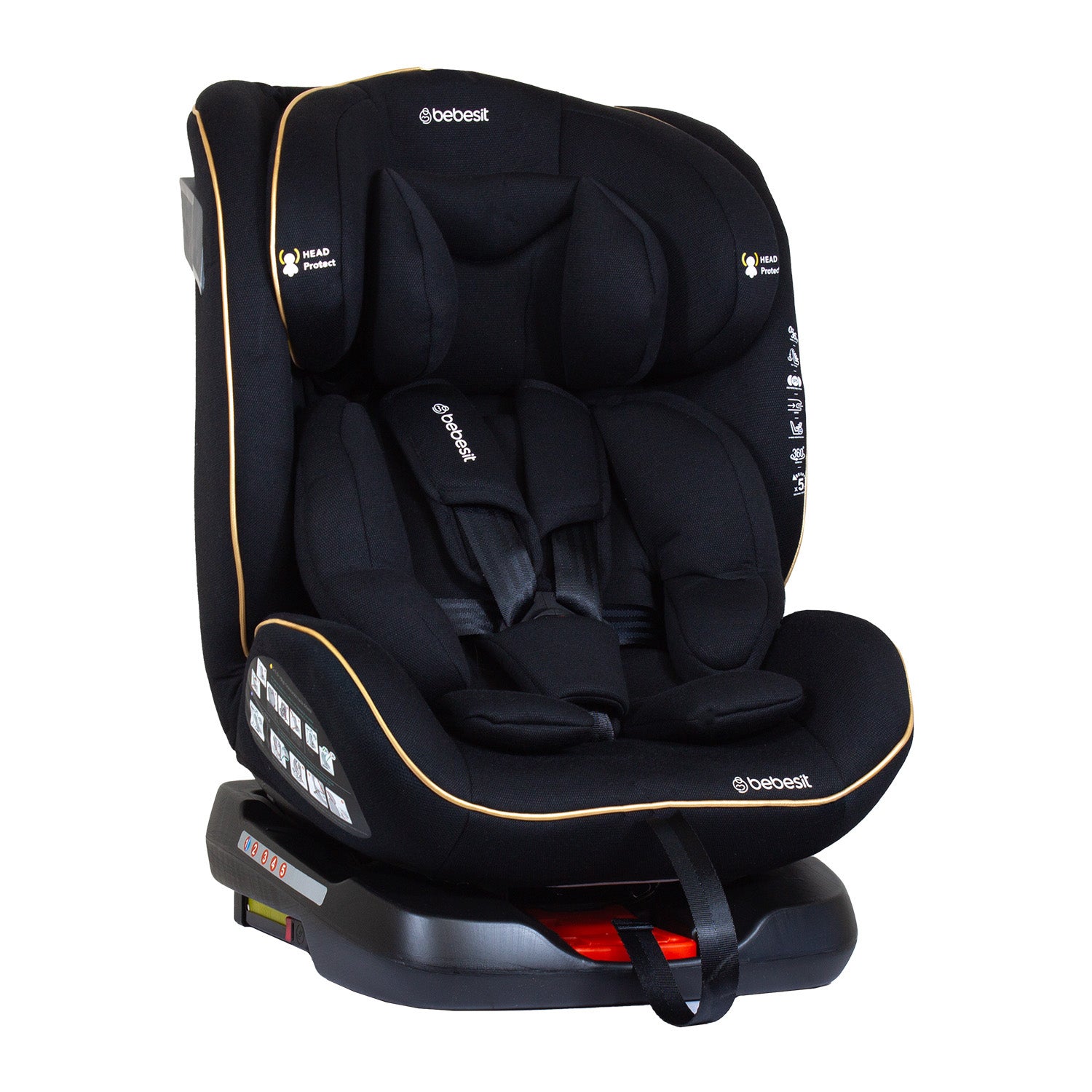 Silla De Auto Convertible Supra 360° Black Gold
