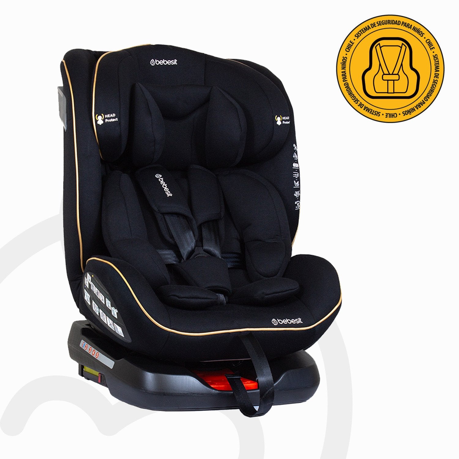 Silla De Auto Convertible Supra 360° Black Gold