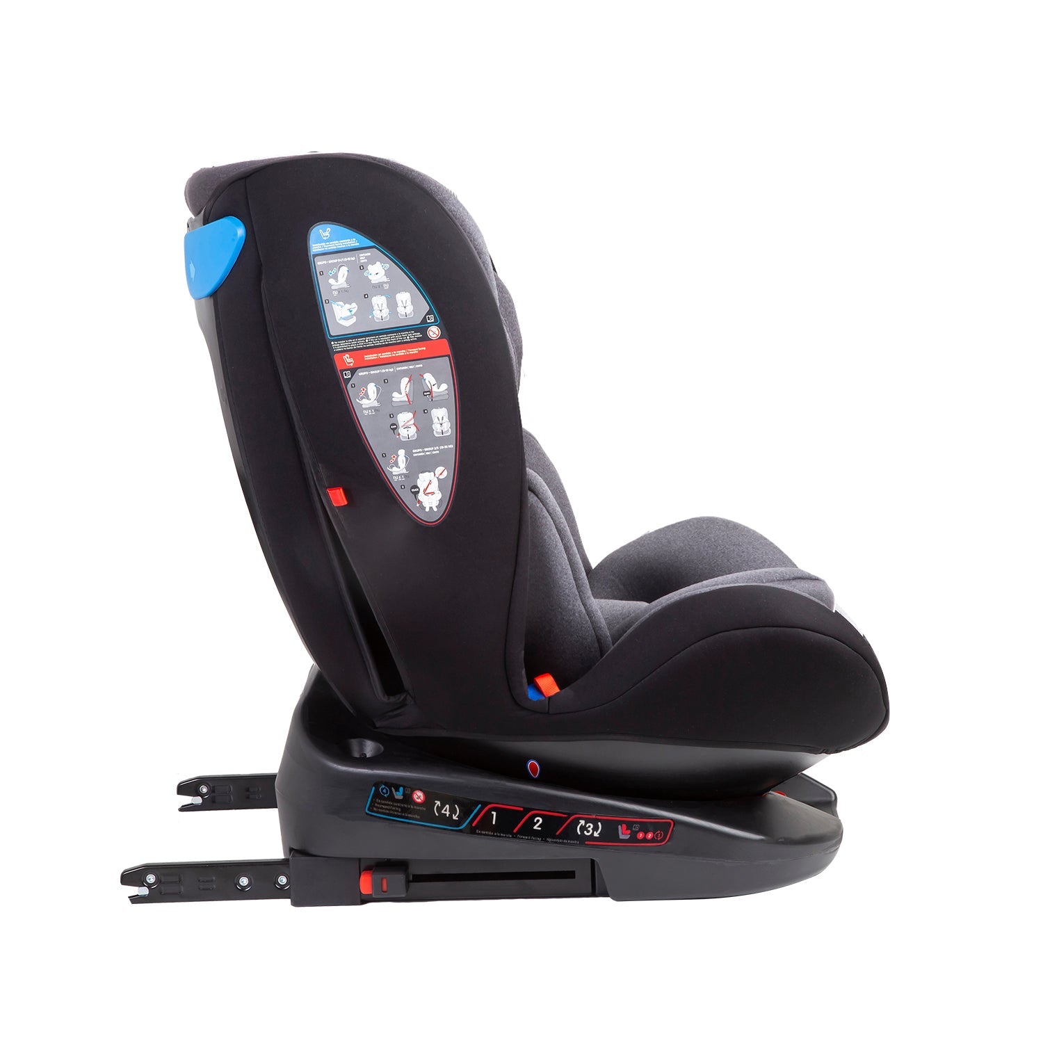Silla De Auto Convertible 360° Isofix Saturn Gris