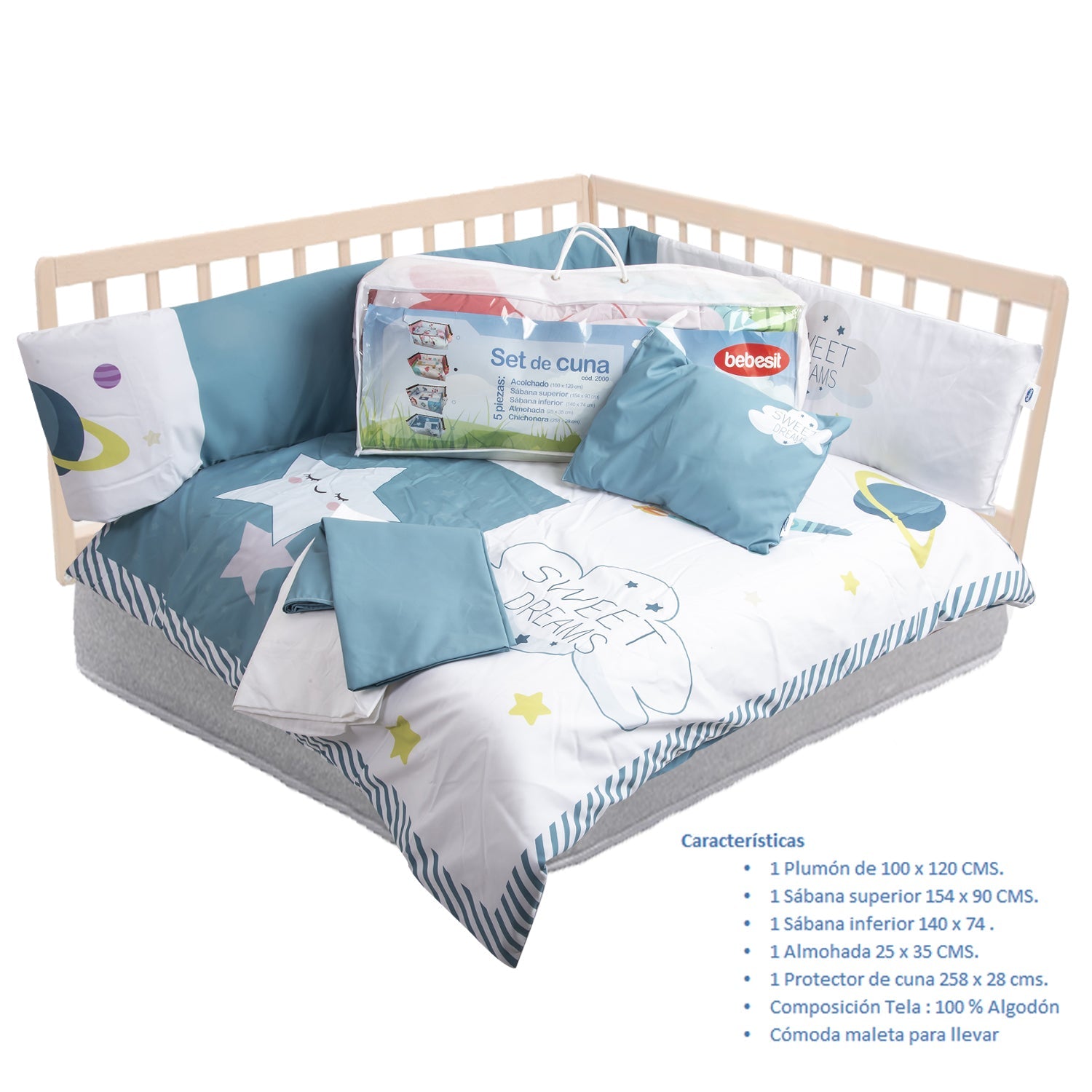 Set Cuna Celeste 5 Pcs