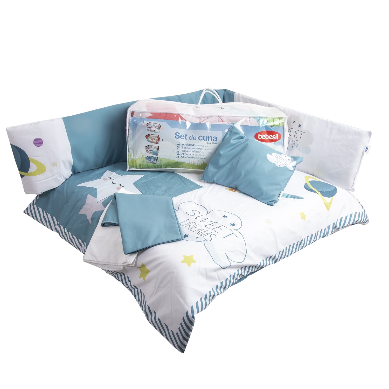 Set Cuna Celeste 5 Pcs