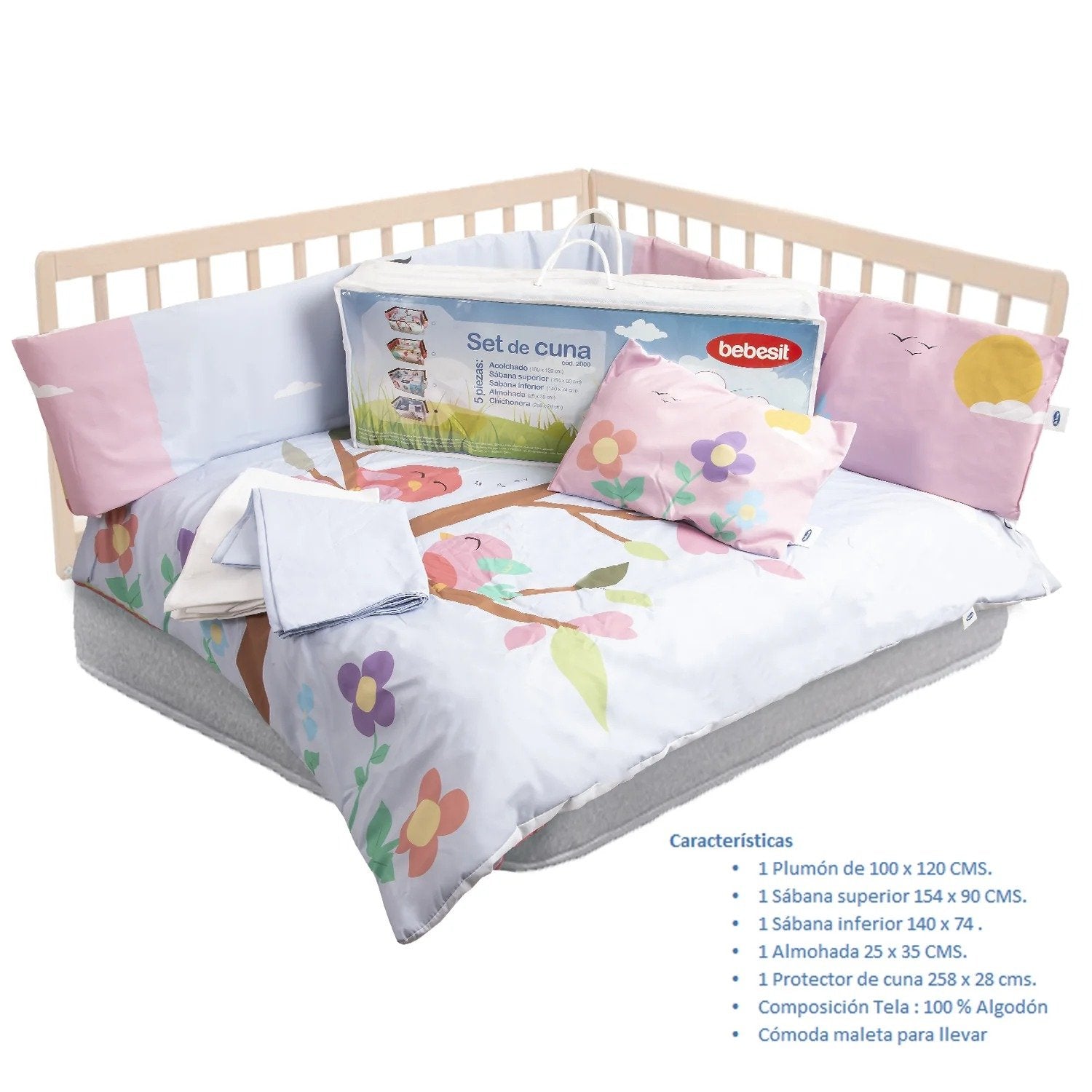 Set De Cuna Pajarito 5 Piezas