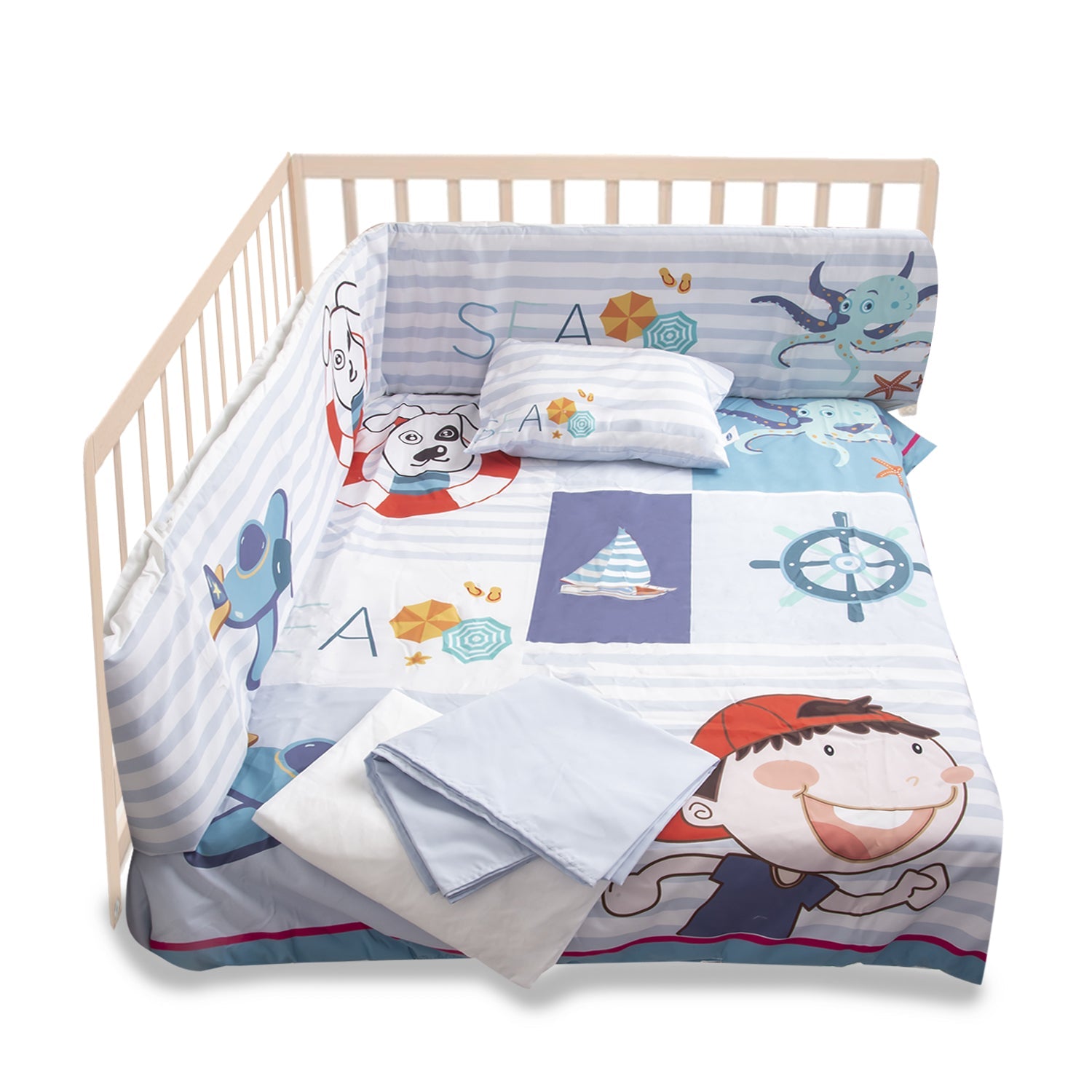 Set De Cuna Perrito Marino 5 Piezas