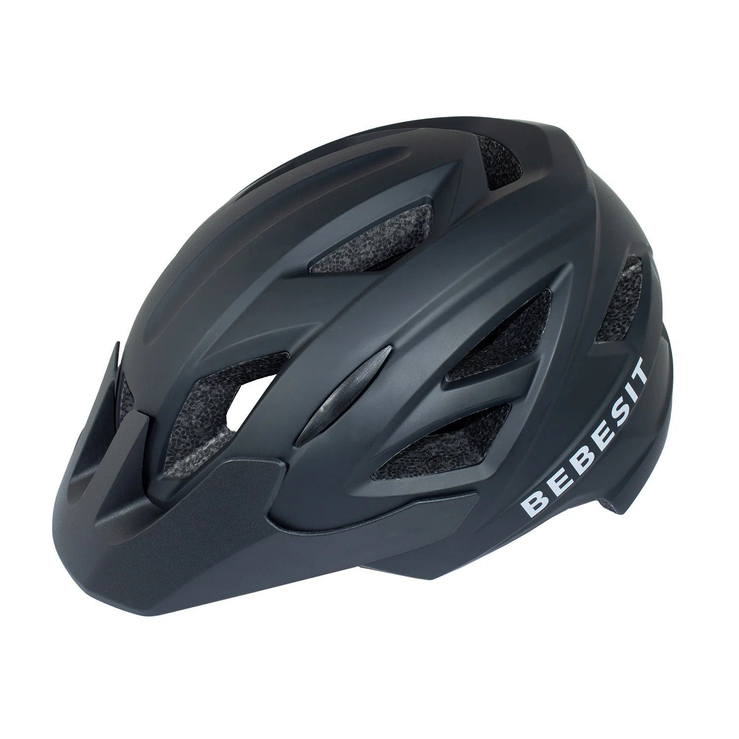 Casco Integral Bici Cross Rejilla Desmontable Blanco Negro