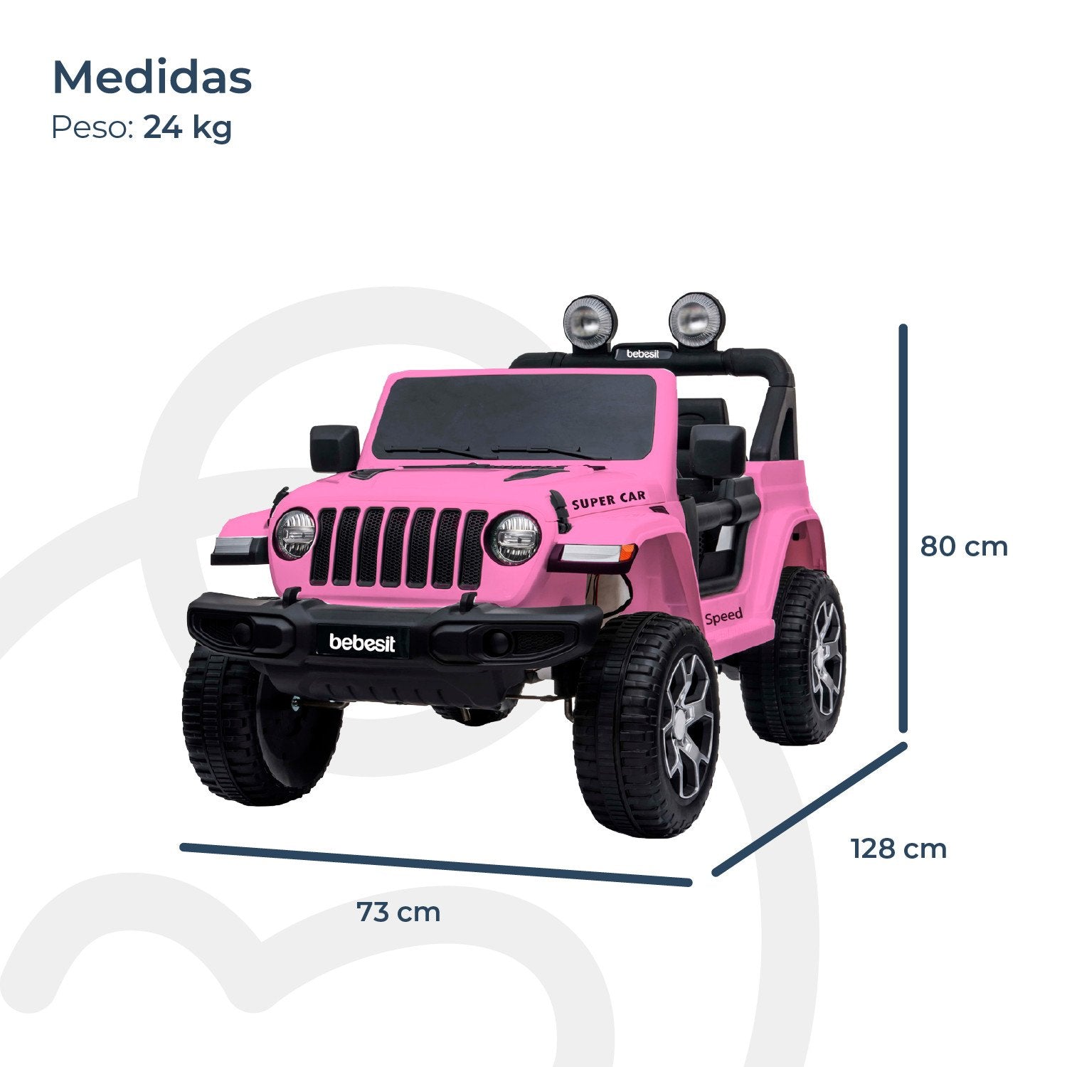 Camioneta Electrica Renegade Rosa Bebesit