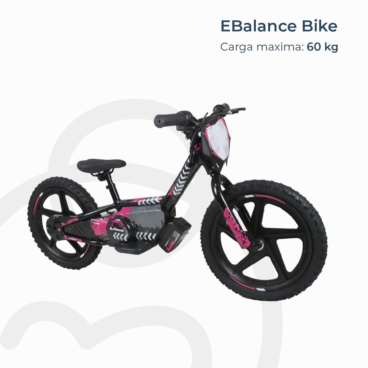 Bicicleta Moto Eléctrica E-bike Beride Aro 16 Rosada