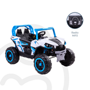 Camioneta Eléctrica Todo Terreno Con Control Remoto Explorer Azul Bebesit